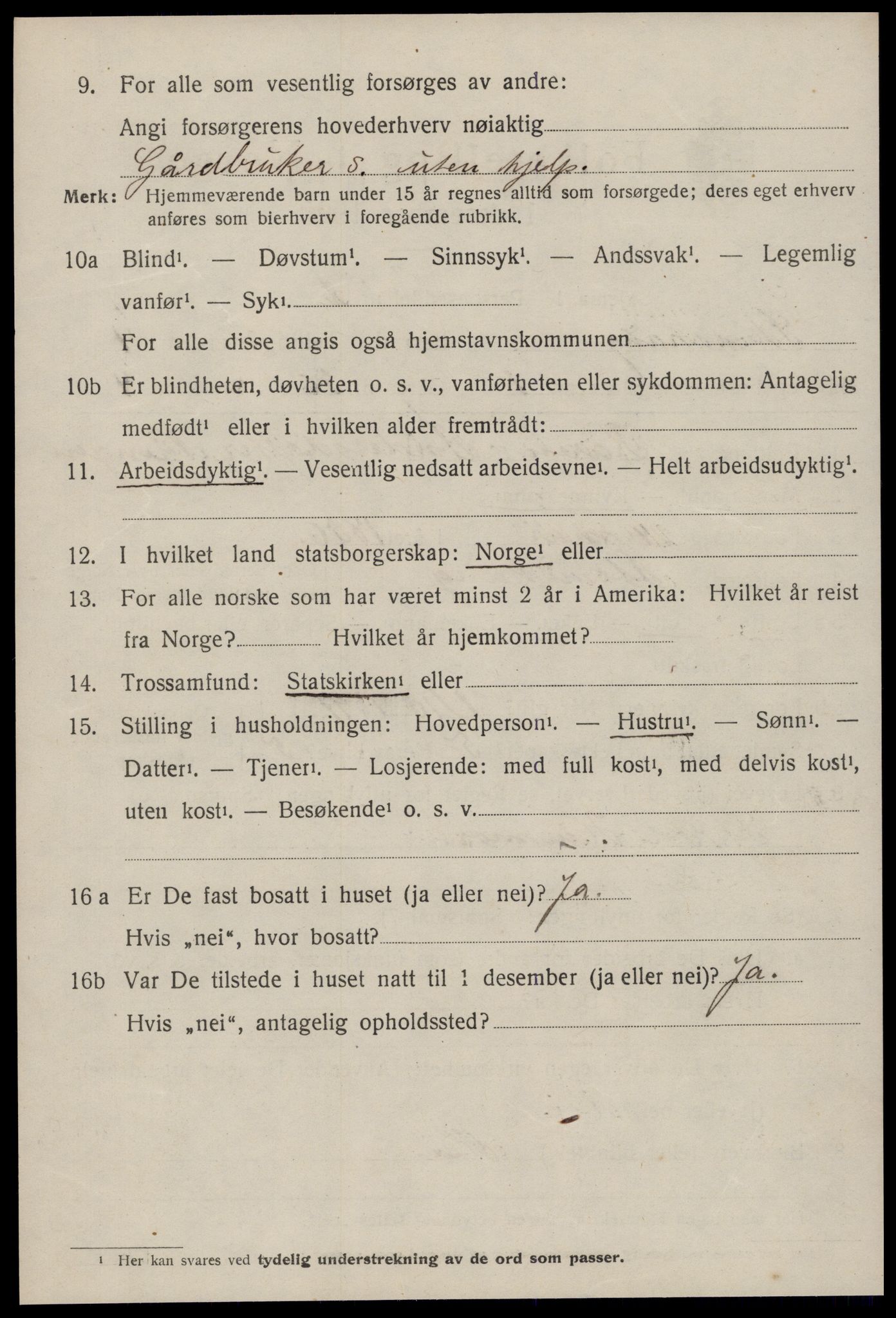 SAT, 1920 census for Stemshaug, 1920, p. 1591