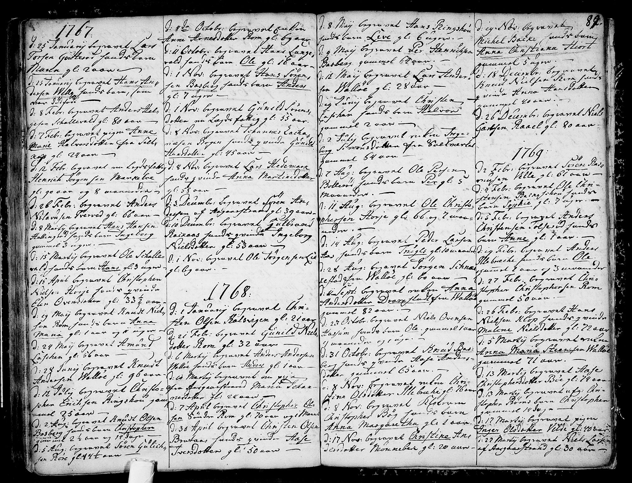 Sem kirkebøker, AV/SAKO-A-5/F/Fb/L0002: Parish register (official) no. II 2, 1764-1792, p. 89