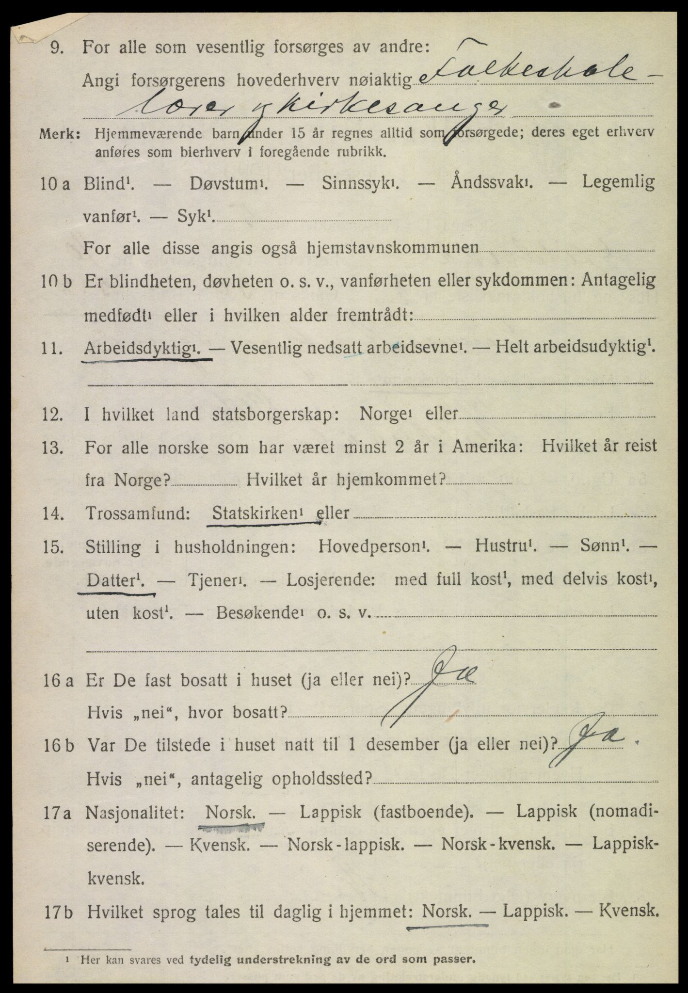 SAT, 1920 census for Gildeskål, 1920, p. 6137