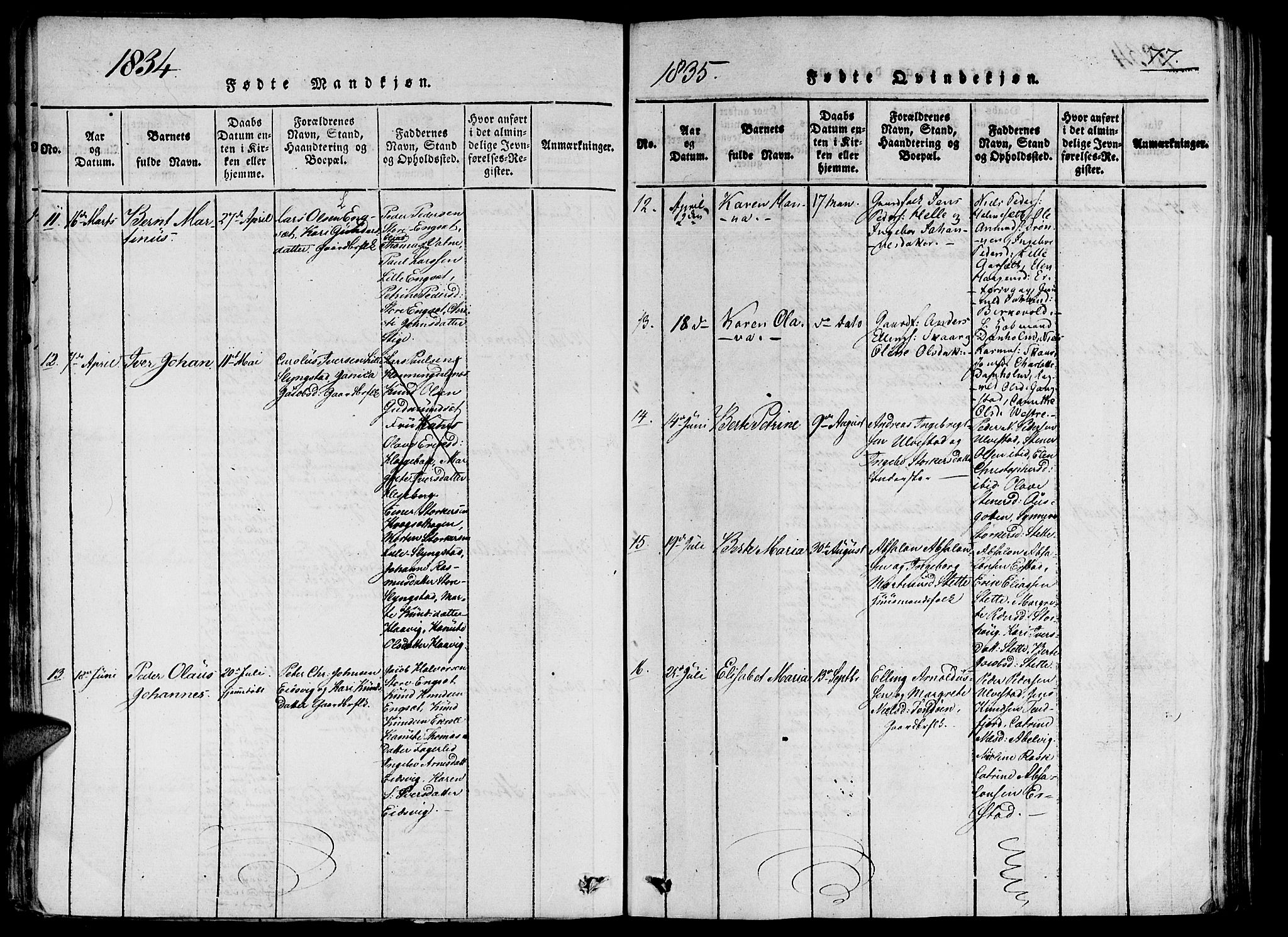 Ministerialprotokoller, klokkerbøker og fødselsregistre - Møre og Romsdal, AV/SAT-A-1454/524/L0351: Parish register (official) no. 524A03, 1816-1838, p. 77