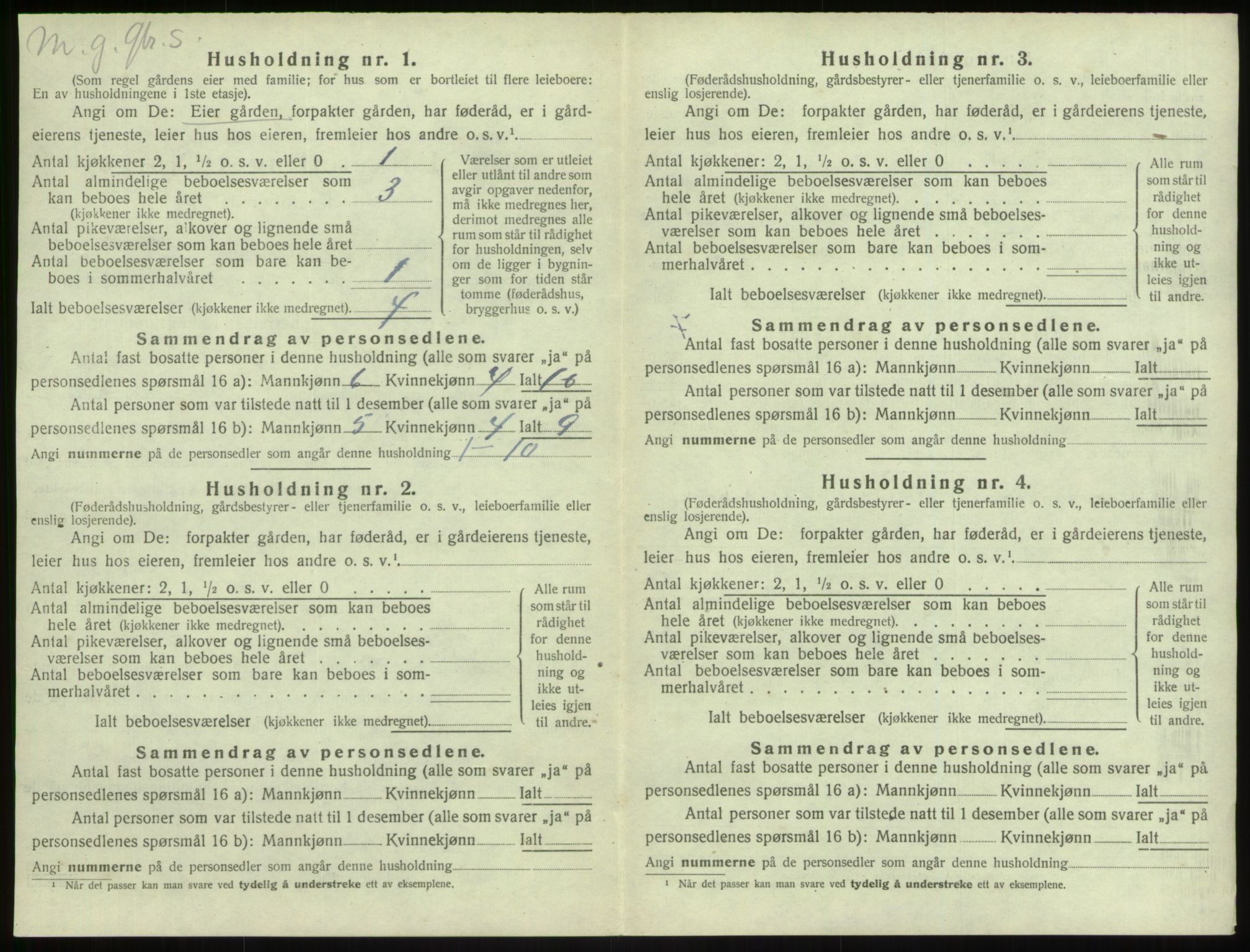 SAB, 1920 census for Lindås, 1920, p. 391