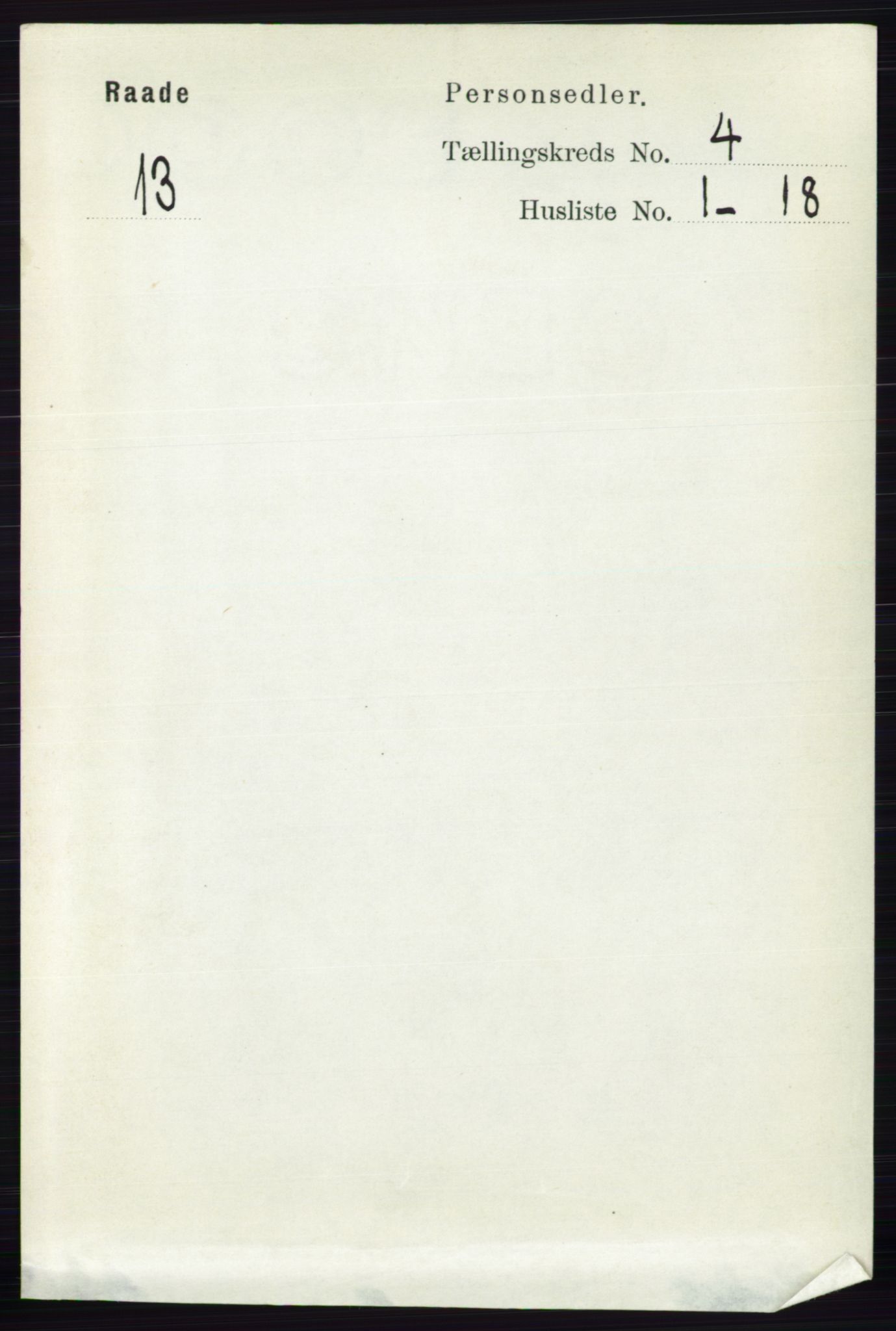 RA, 1891 census for 0135 Råde, 1891, p. 1853