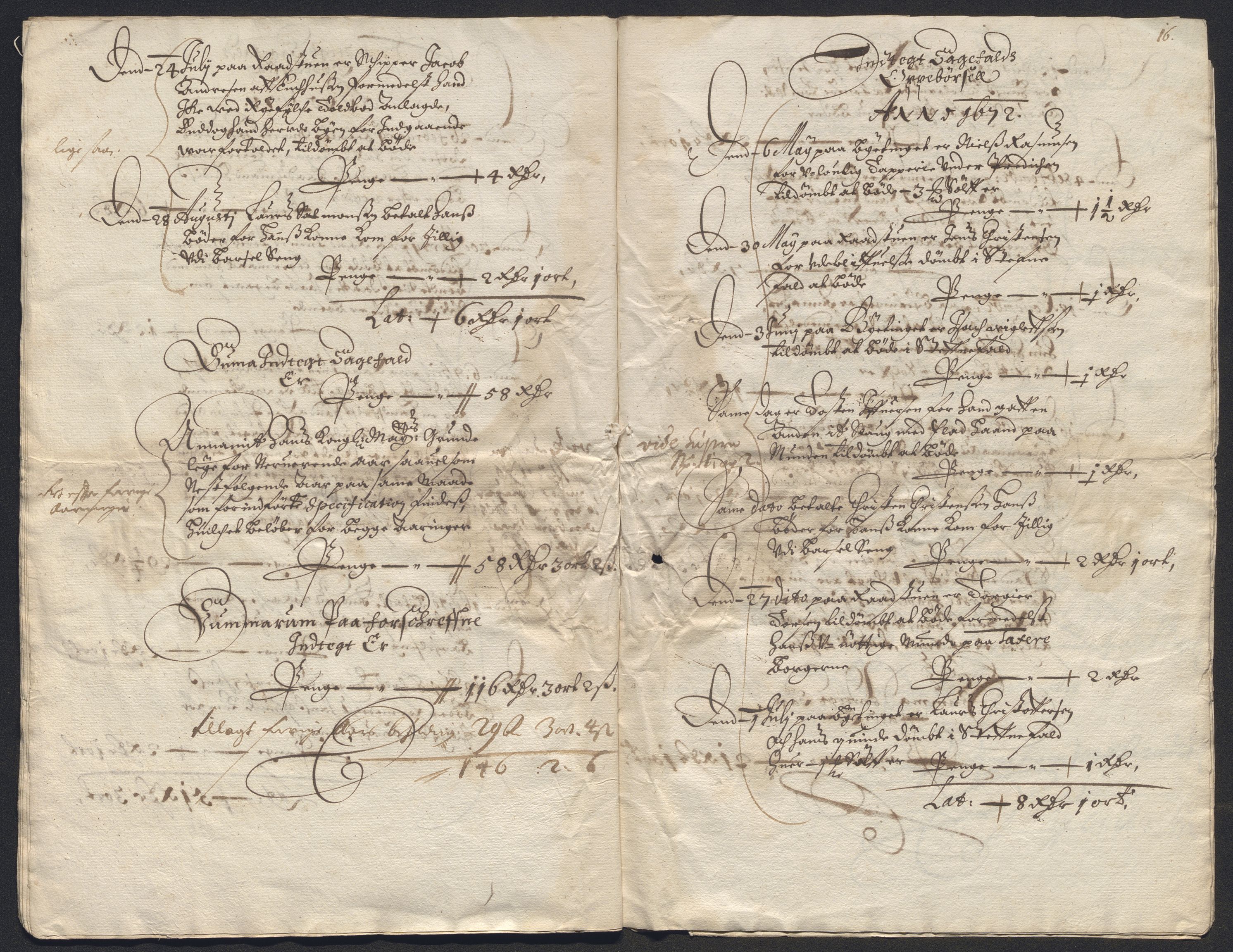 Rentekammeret inntil 1814, Reviderte regnskaper, Byregnskaper, AV/RA-EA-4066/R/Ro/L0316: [O14] Sikt og sakefall, 1662-1693, p. 133