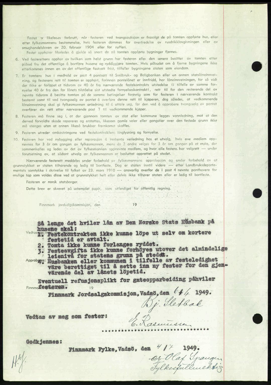 Alta fogderi/sorenskriveri, SATØ/SATØ-5/1/K/Kd/L0037pantebok: Mortgage book no. 39-40, 1948-1949, Diary no: : 788/1949