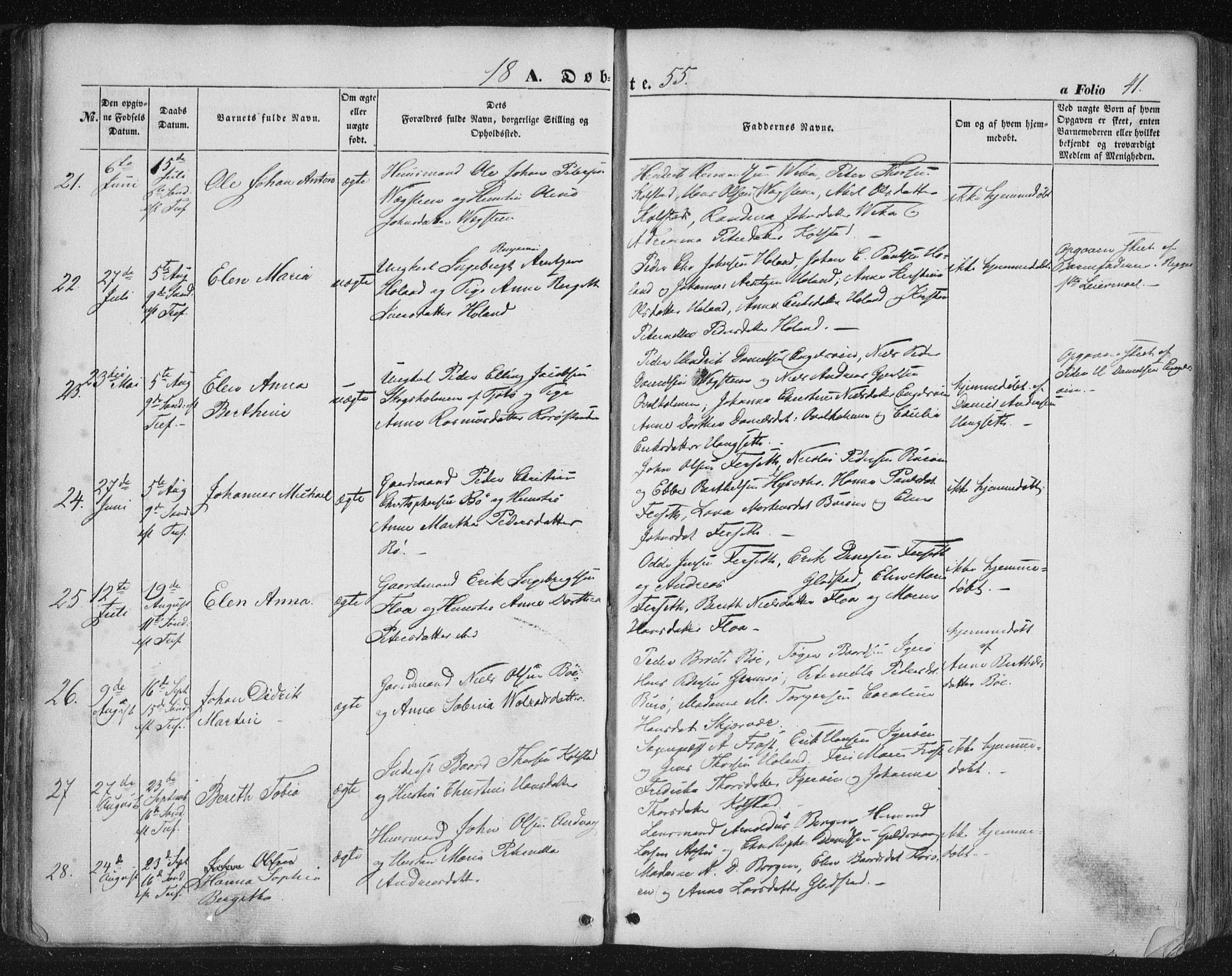 Ministerialprotokoller, klokkerbøker og fødselsregistre - Nordland, AV/SAT-A-1459/816/L0240: Parish register (official) no. 816A06, 1846-1870, p. 41