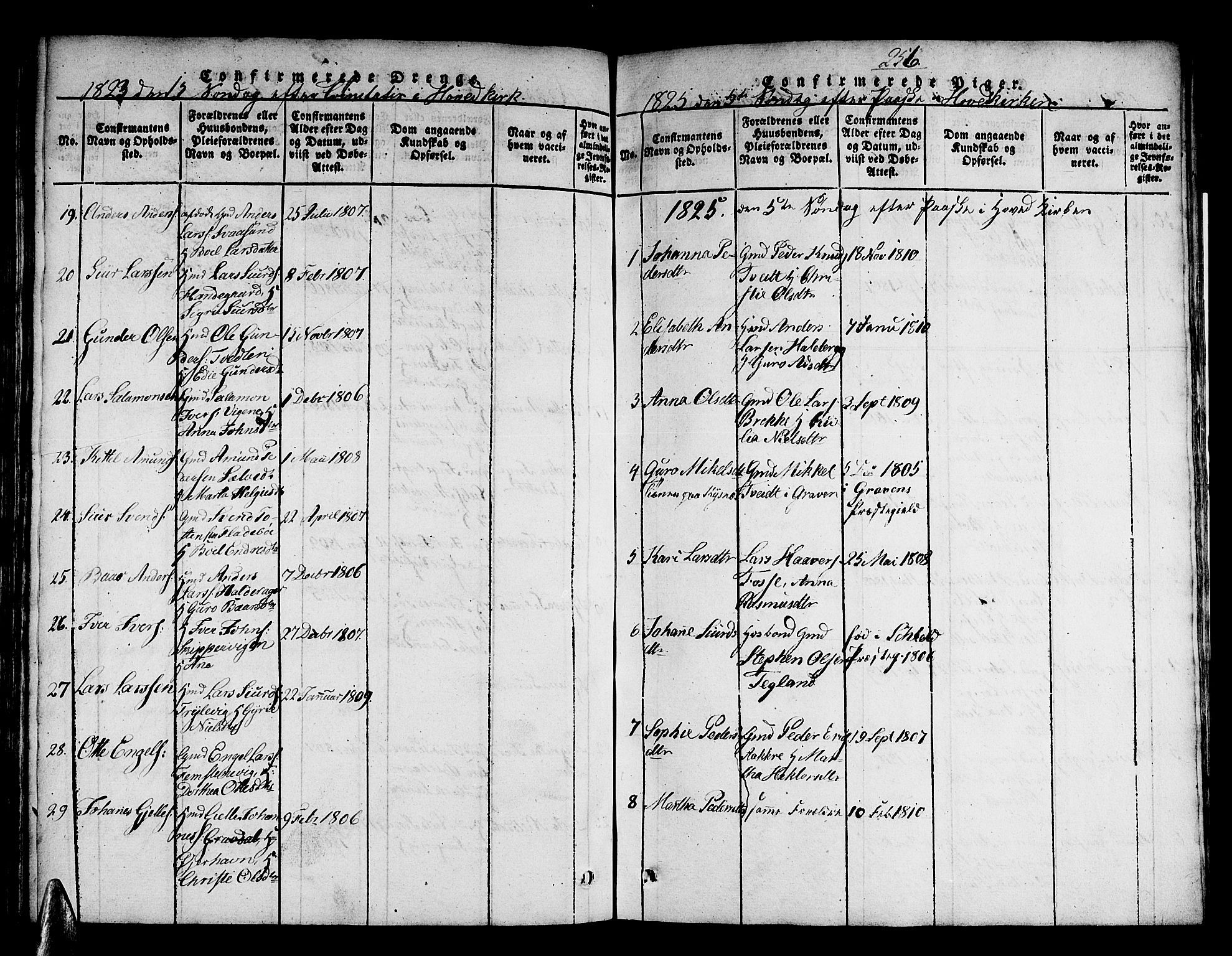 Strandebarm sokneprestembete, AV/SAB-A-78401/H/Haa: Parish register (official) no. A 5, 1816-1826, p. 256