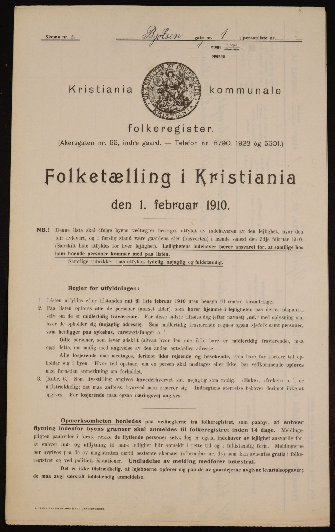 OBA, Municipal Census 1910 for Kristiania, 1910, p. 6228