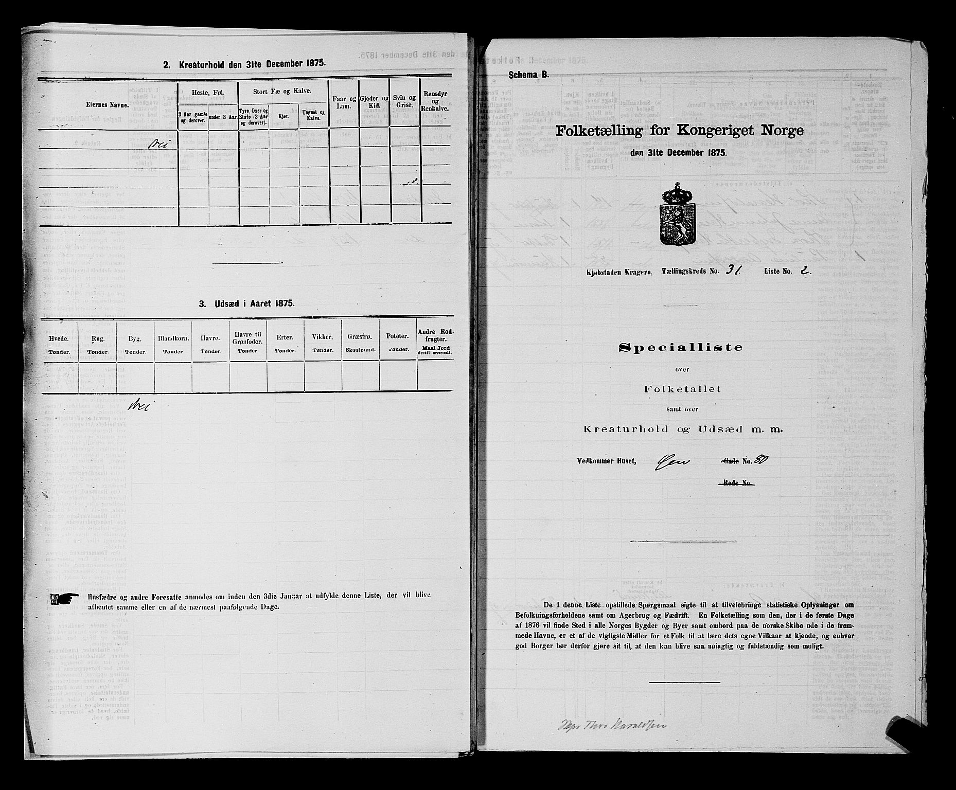 SAKO, 1875 census for 0801P Kragerø, 1875, p. 800