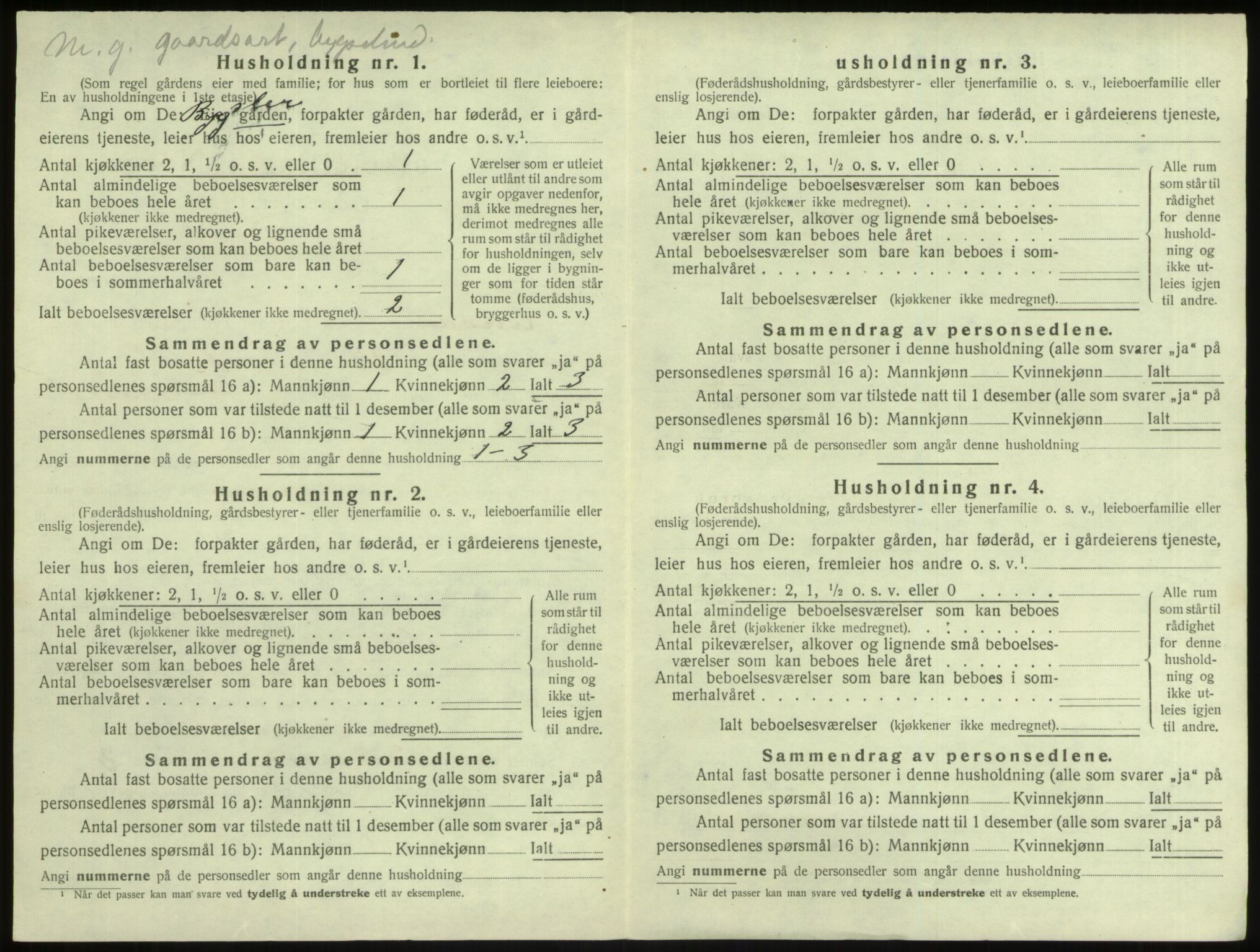 SAB, 1920 census for Lindås, 1920, p. 288