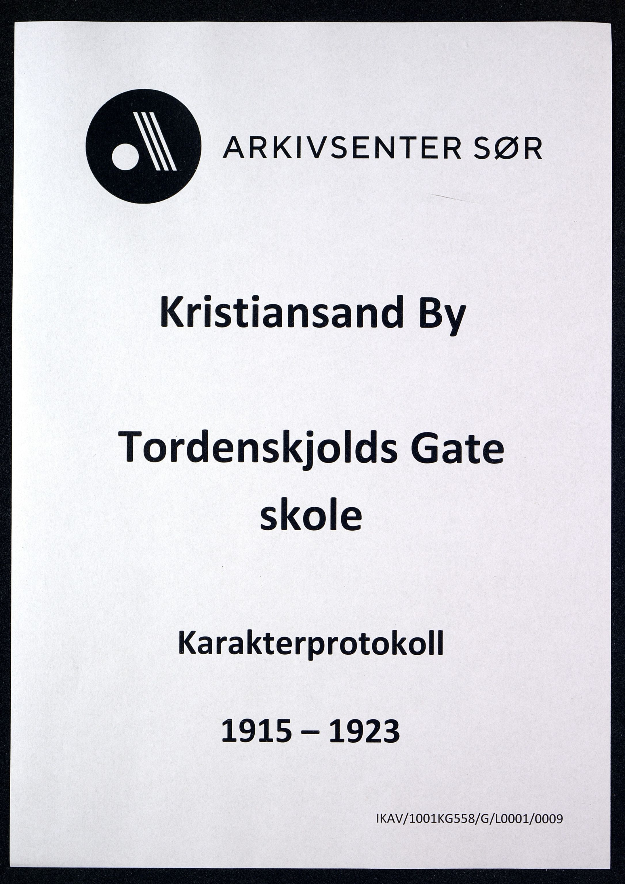 Kristiansand By - Tordenskjolds Gate Skole, ARKSOR/1001KG558/G/L0001/0009: Karakterprotokoller / Karakterprotokoll, 1915-1923