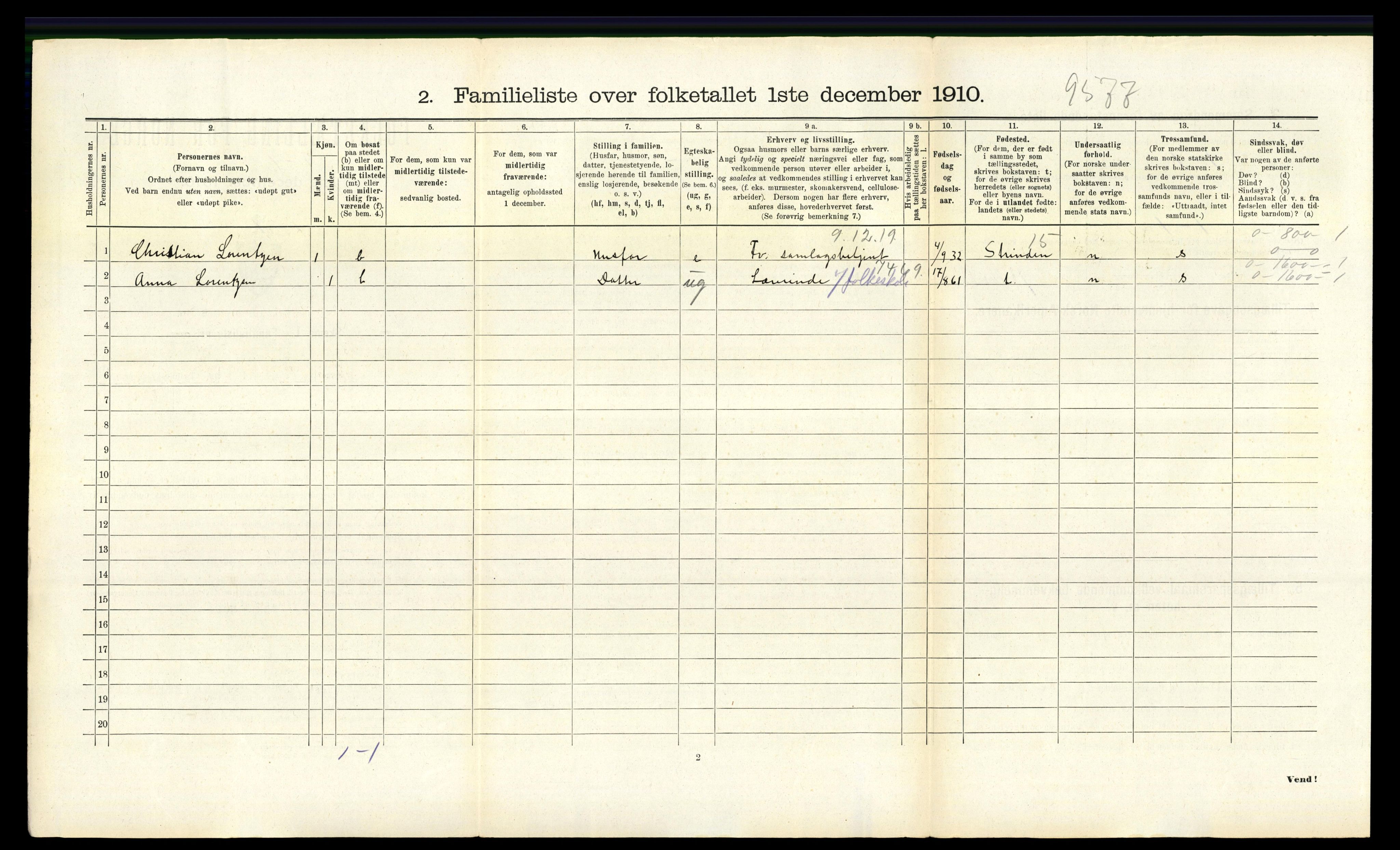 RA, 1910 census for Trondheim, 1910, p. 24164