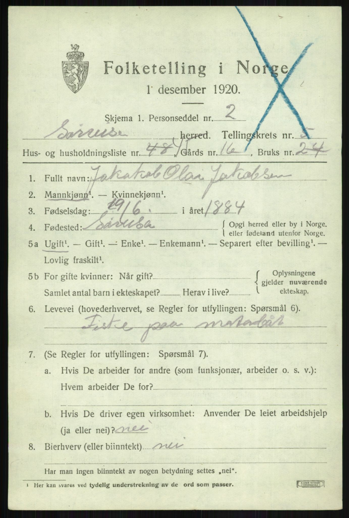 SATØ, 1920 census for Sørreisa, 1920, p. 2916