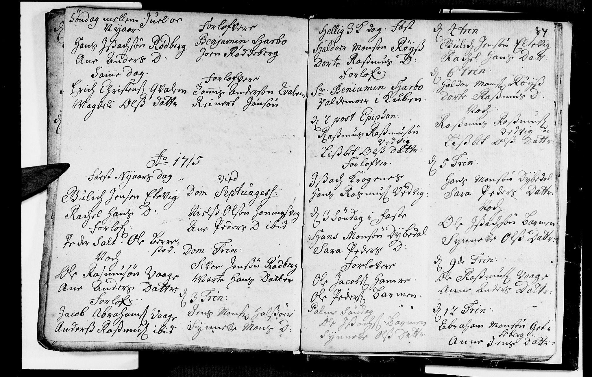 Selje sokneprestembete, SAB/A-99938/H/Ha/Haa/Haaa: Parish register (official) no. A 2, 1704-1715, p. 84