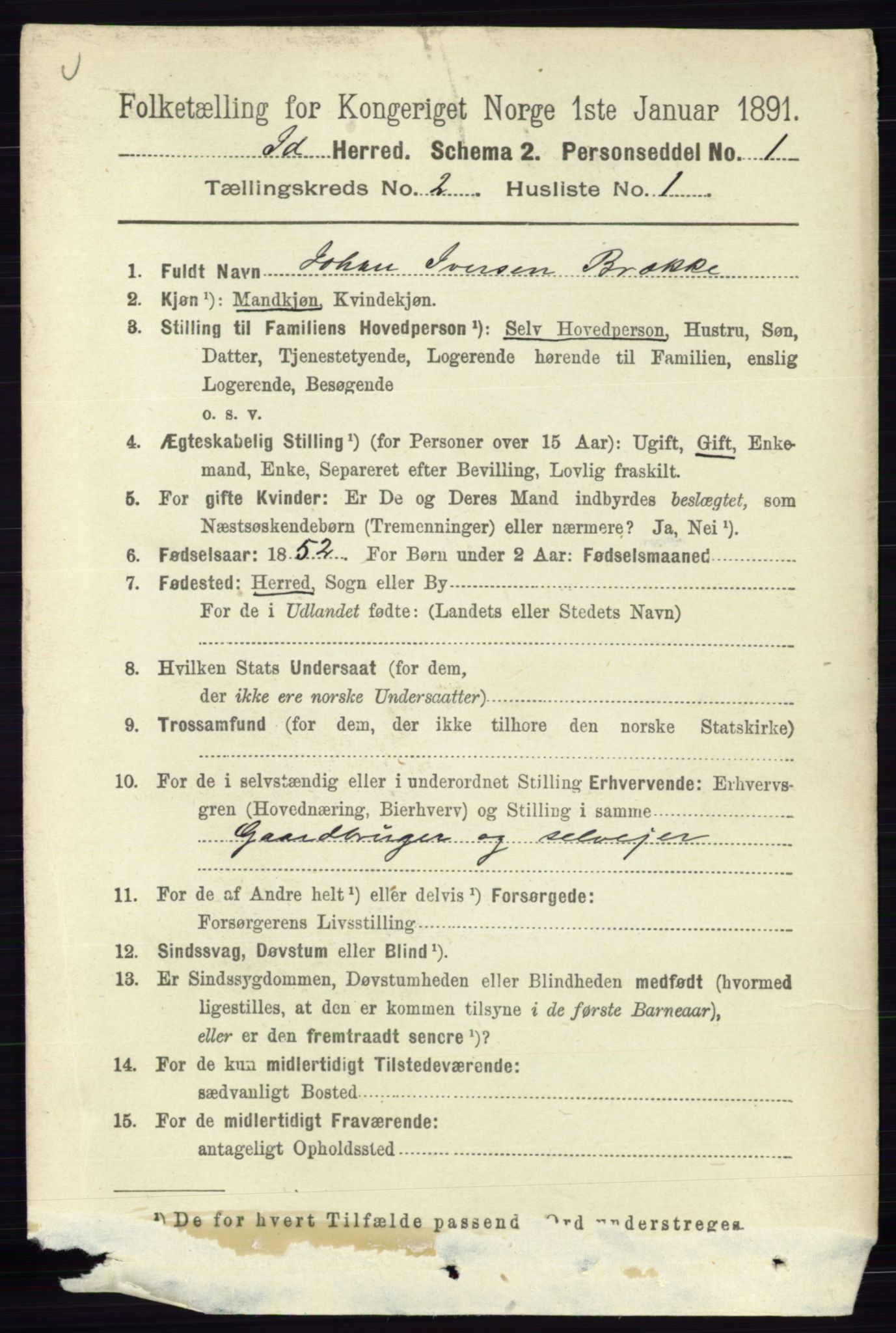 RA, 1891 census for 0117 Idd, 1891, p. 1180