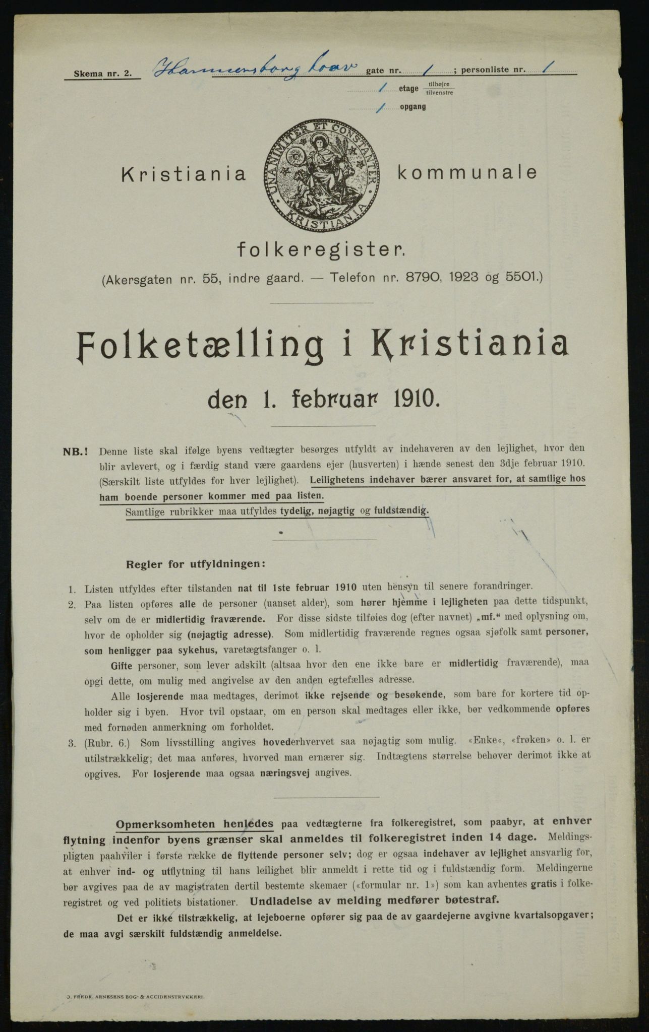 OBA, Municipal Census 1910 for Kristiania, 1910, p. 32237