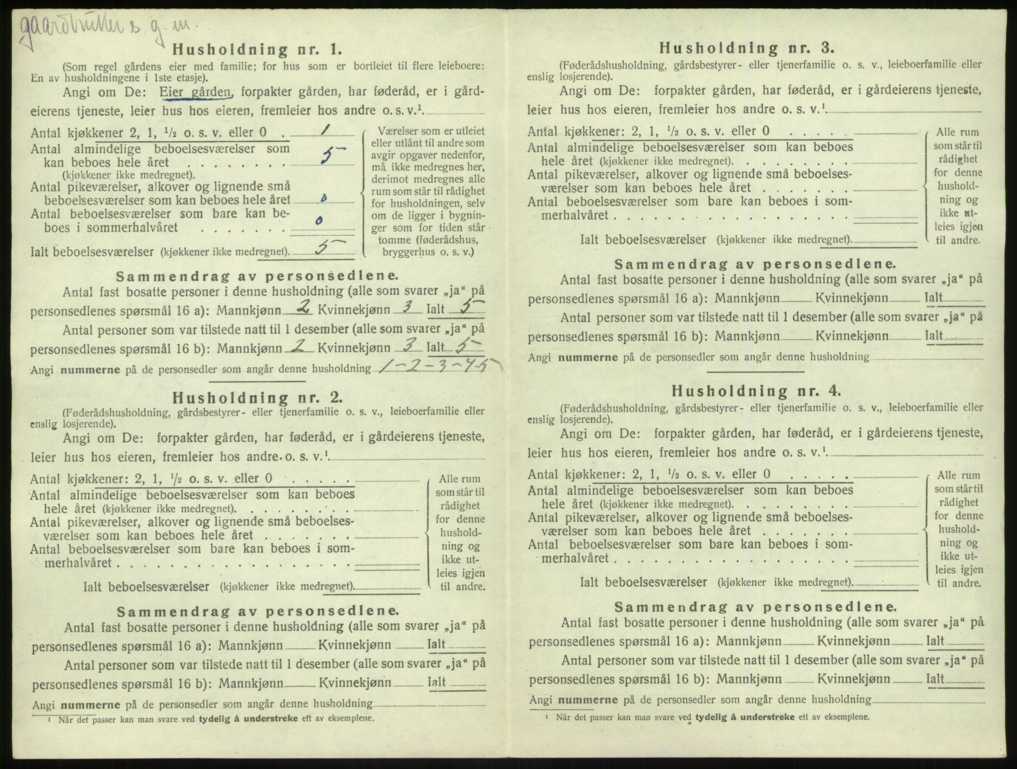 SAB, 1920 census for Kyrkjebø, 1920, p. 113