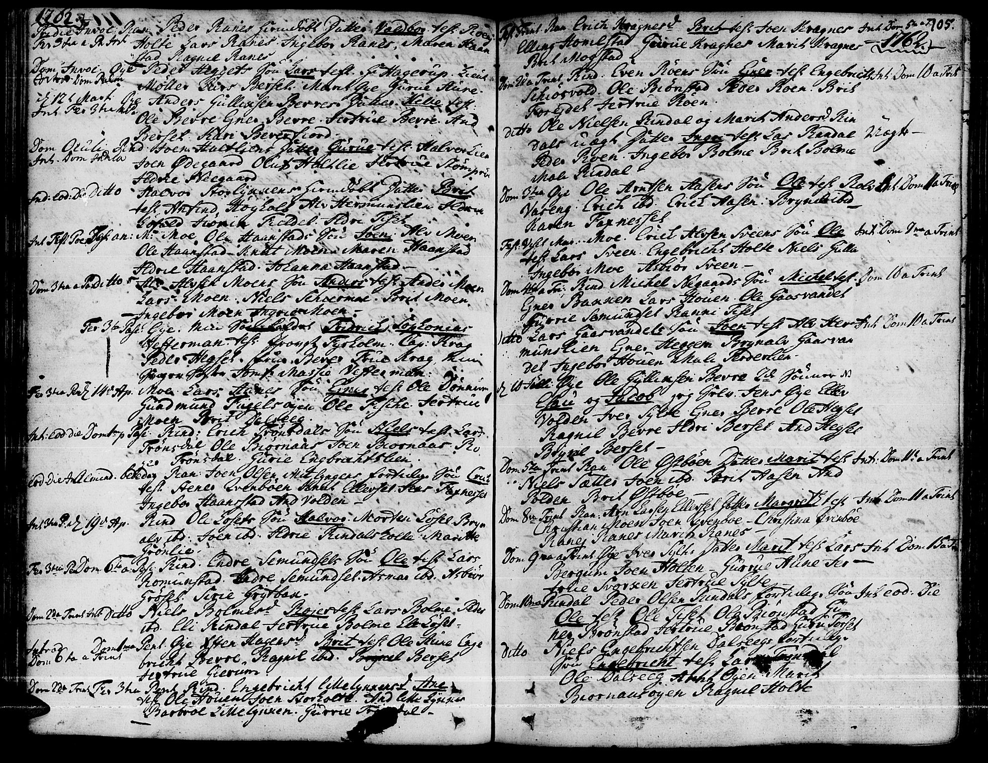 Ministerialprotokoller, klokkerbøker og fødselsregistre - Møre og Romsdal, SAT/A-1454/595/L1039: Parish register (official) no. 595A01, 1750-1796, p. 105