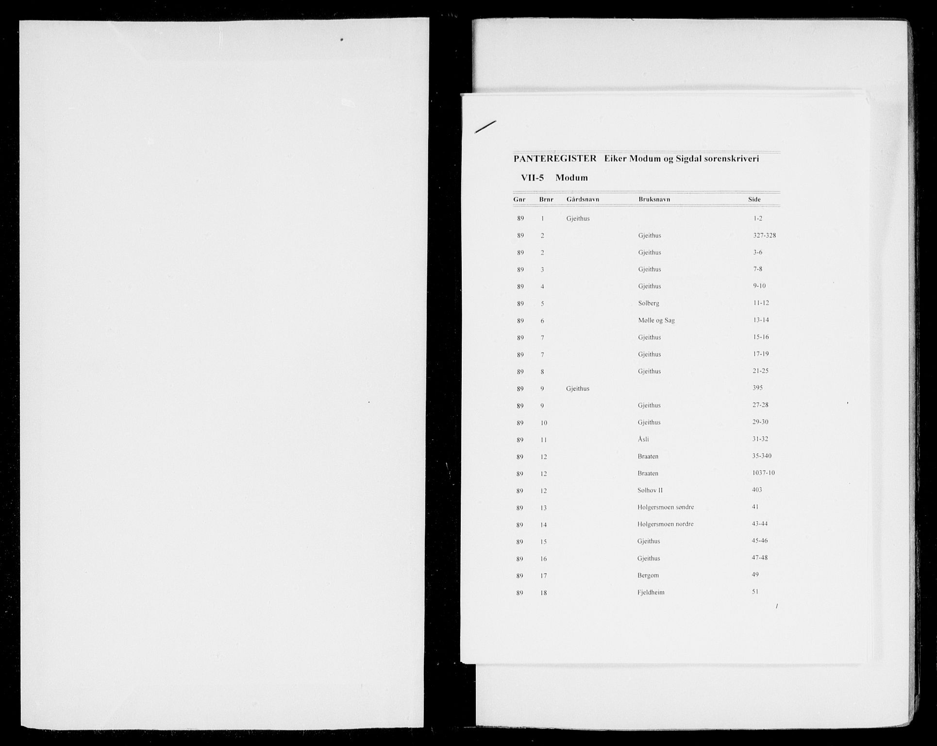 Eiker, Modum og Sigdal sorenskriveri, AV/SAKO-A-123/G/Gb/Gbg/L0005: Mortgage register no. VII 5