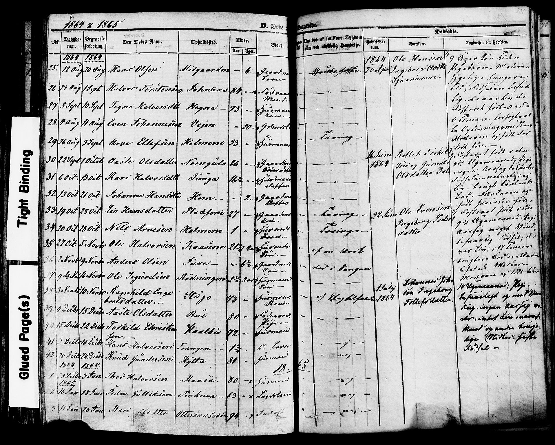 Sauherad kirkebøker, SAKO/A-298/F/Fa/L0007: Parish register (official) no. I 7, 1851-1873, p. 201