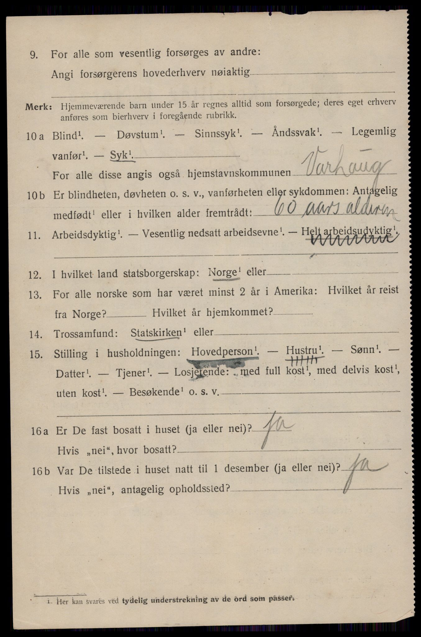 SAST, 1920 census for Sandnes, 1920, p. 5129