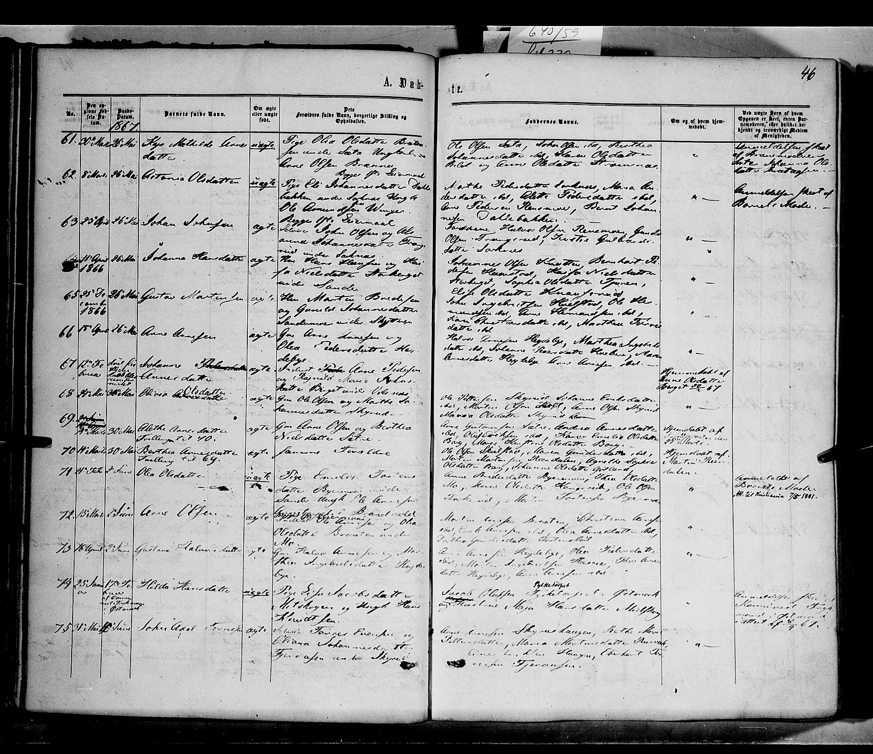 Grue prestekontor, AV/SAH-PREST-036/H/Ha/Haa/L0010: Parish register (official) no. 10, 1864-1873, p. 46