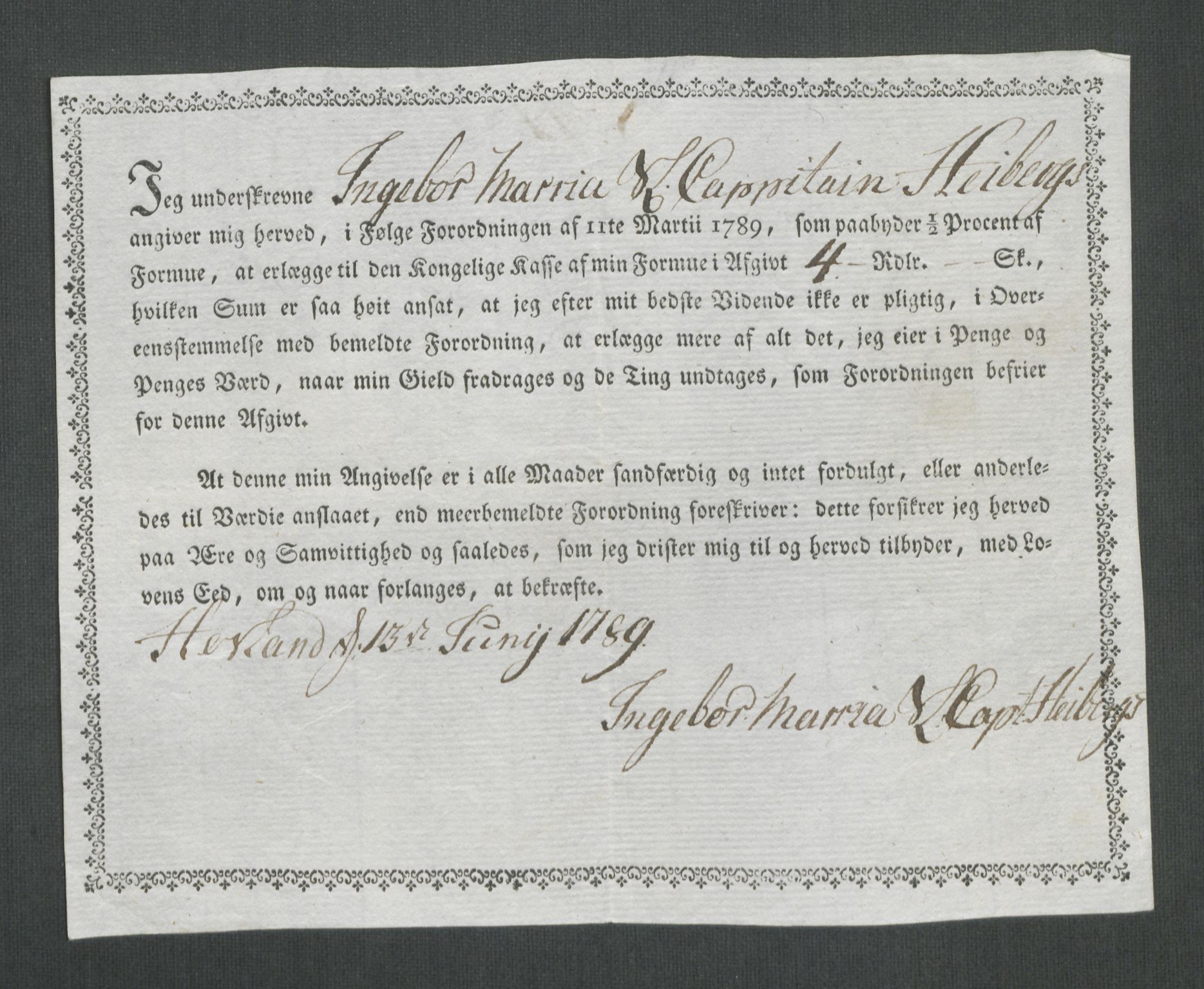 Rentekammeret inntil 1814, Reviderte regnskaper, Mindre regnskaper, RA/EA-4068/Rf/Rfe/L0059: Ytre og Indre Sogn fogderi, Østerdalen fogderi, 1789, p. 131