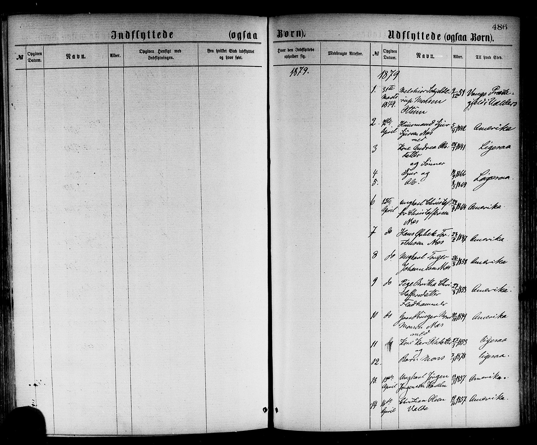 Luster sokneprestembete, SAB/A-81101/H/Haa/Haaa/L0010: Parish register (official) no. A 10, 1871-1886, p. 486