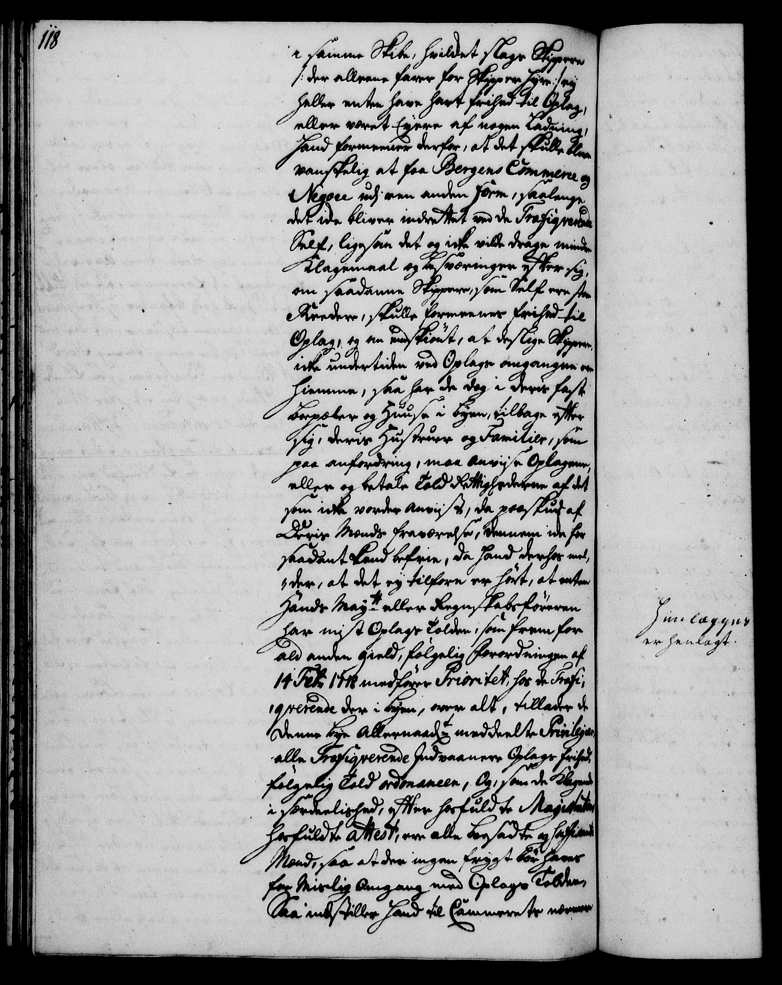 Rentekammeret, Kammerkanselliet, AV/RA-EA-3111/G/Gh/Gha/L0024: Norsk ekstraktmemorialprotokoll (merket RK 53.69), 1742-1743, p. 118