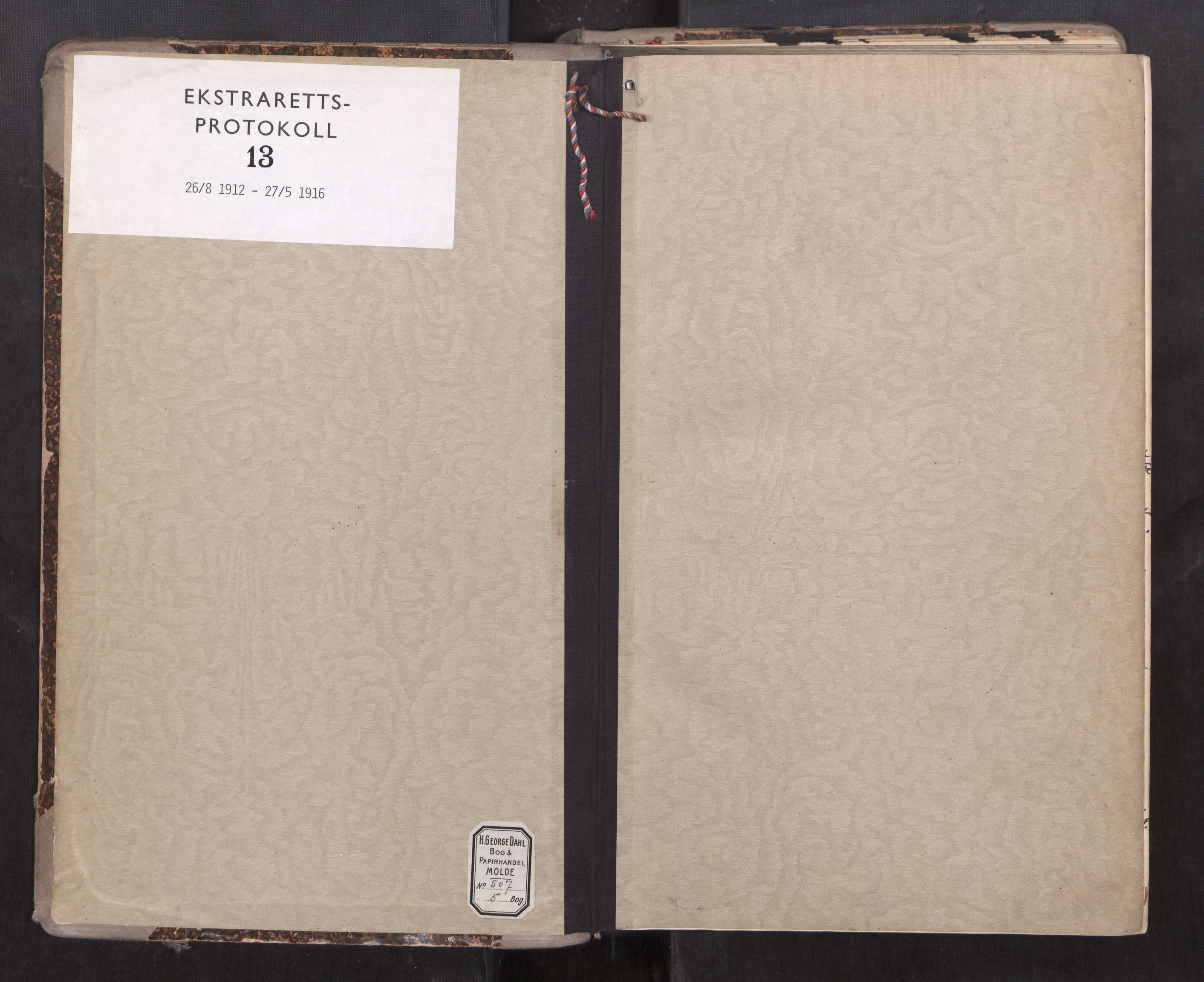 Romsdal sorenskriveri, AV/SAT-A-4149/1/1/1B/L0013: Ekstrarettsprotokoll, 1912-1916