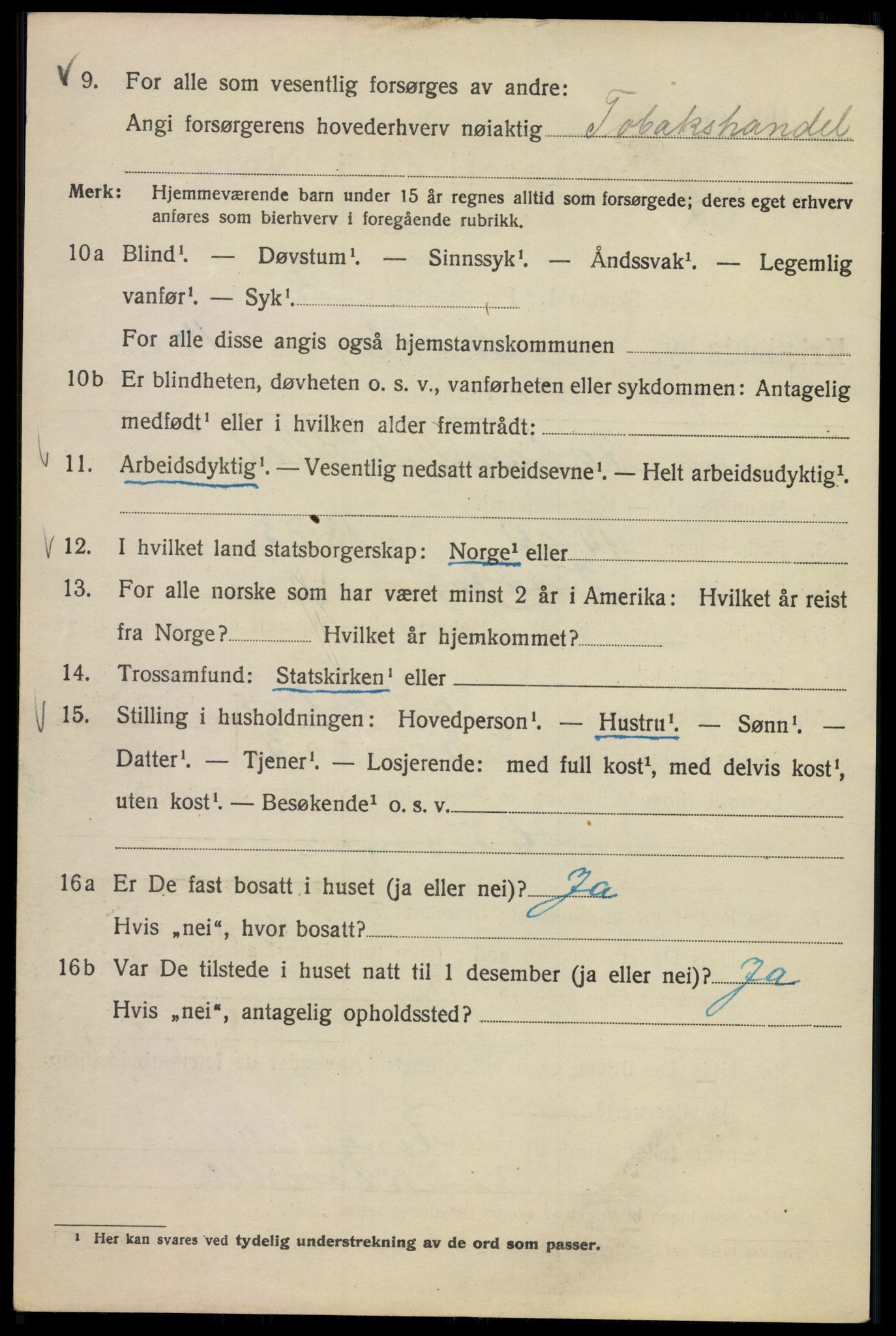 SAO, 1920 census for Kristiania, 1920, p. 419614