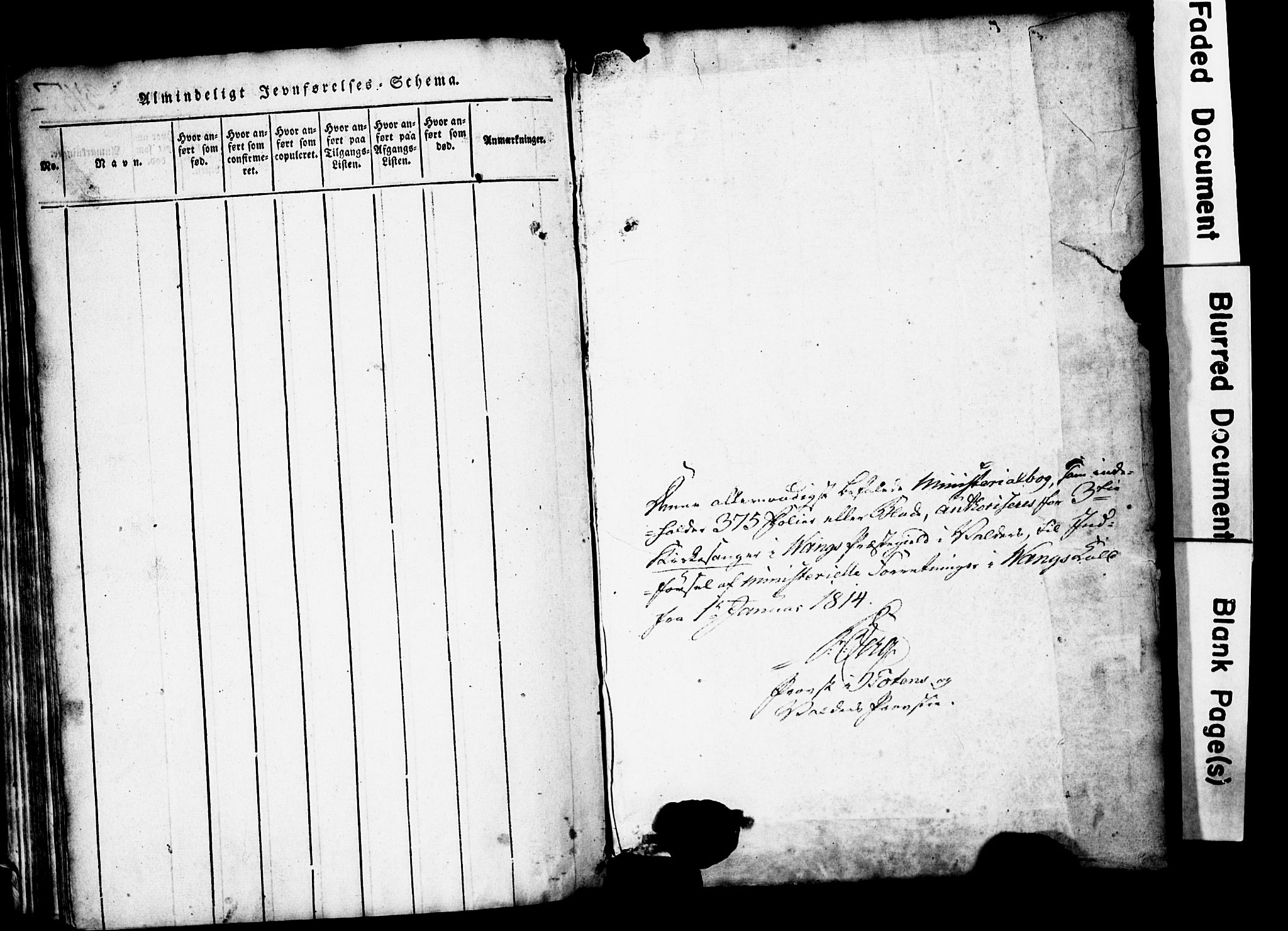 Vang prestekontor, Valdres, SAH/PREST-140/H/Hb/L0001: Parish register (copy) no. 1, 1814-1820