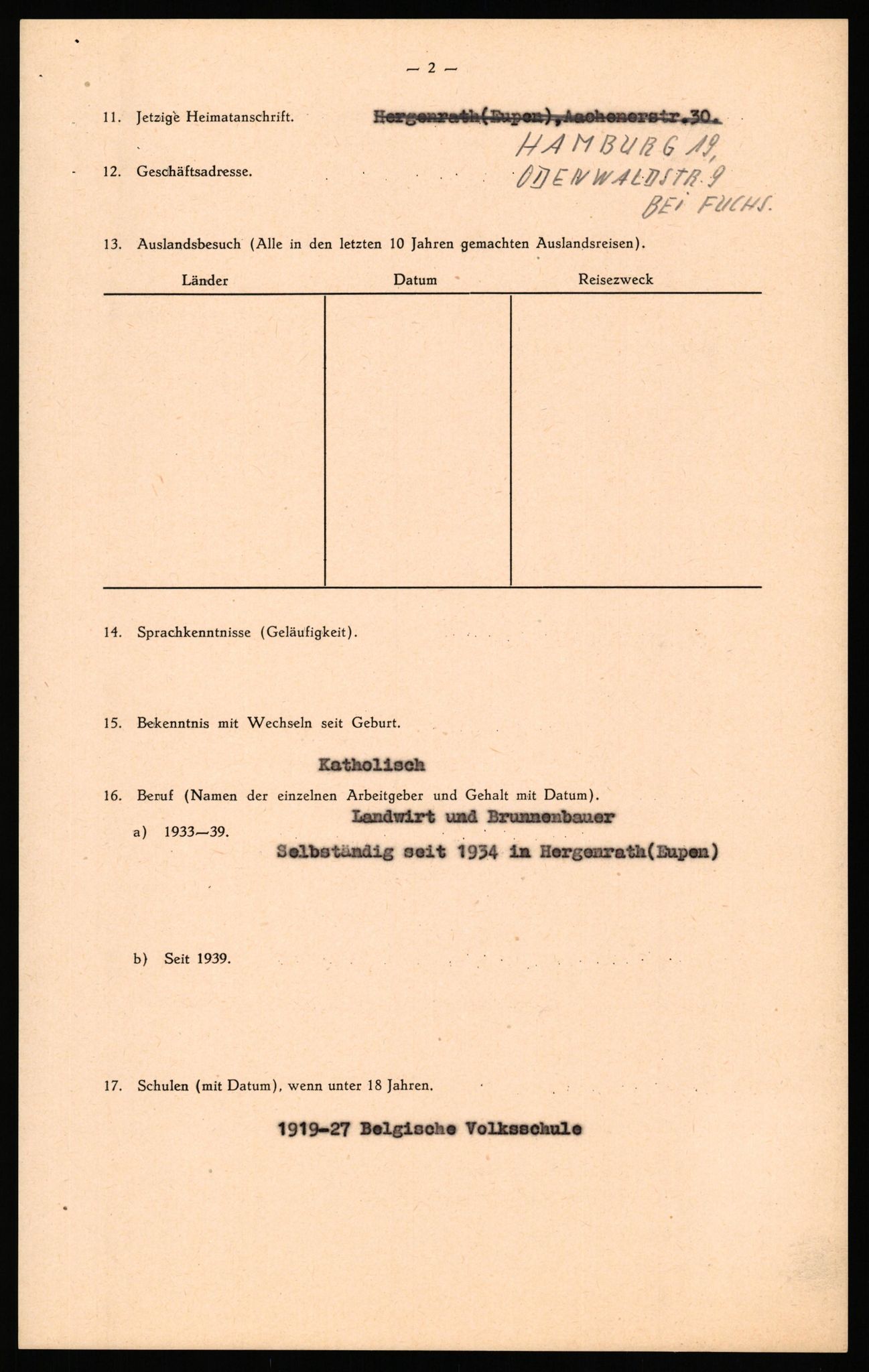 Forsvaret, Forsvarets overkommando II, AV/RA-RAFA-3915/D/Db/L0041: CI Questionaires.  Diverse nasjonaliteter., 1945-1946, p. 3