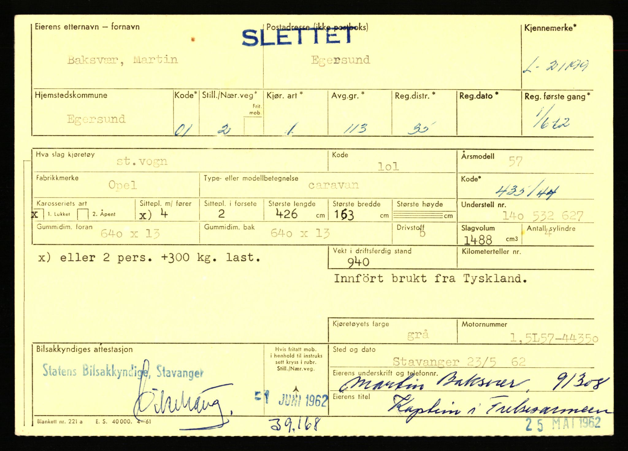 Stavanger trafikkstasjon, SAST/A-101942/0/F/L0037: L-20500 - L-21499, 1930-1971, p. 1843