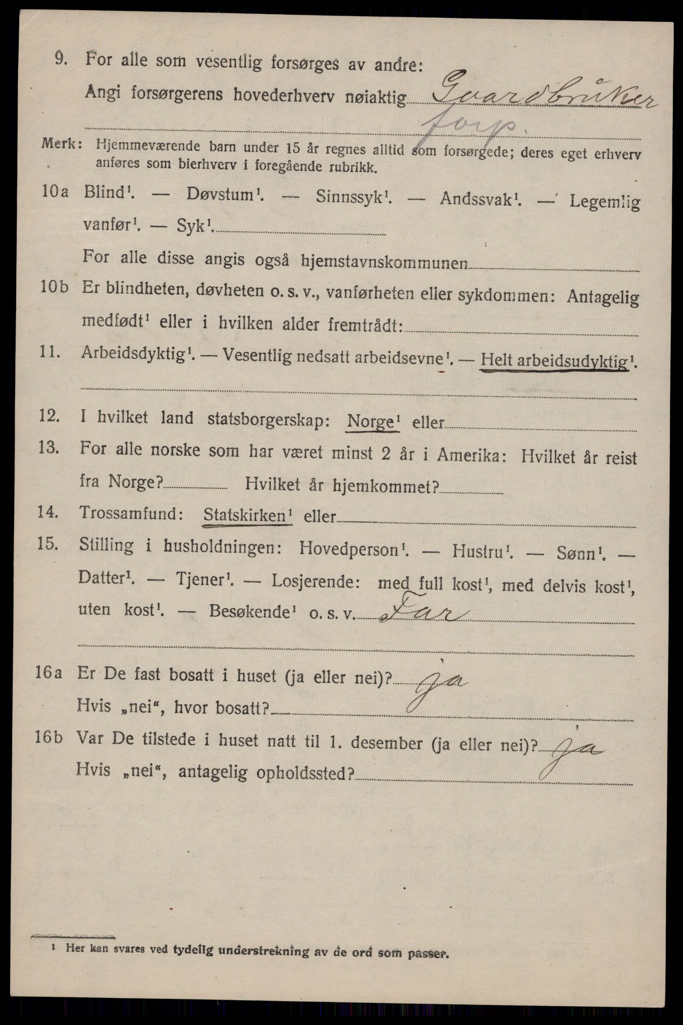 SAKO, 1920 census for Lårdal, 1920, p. 3312