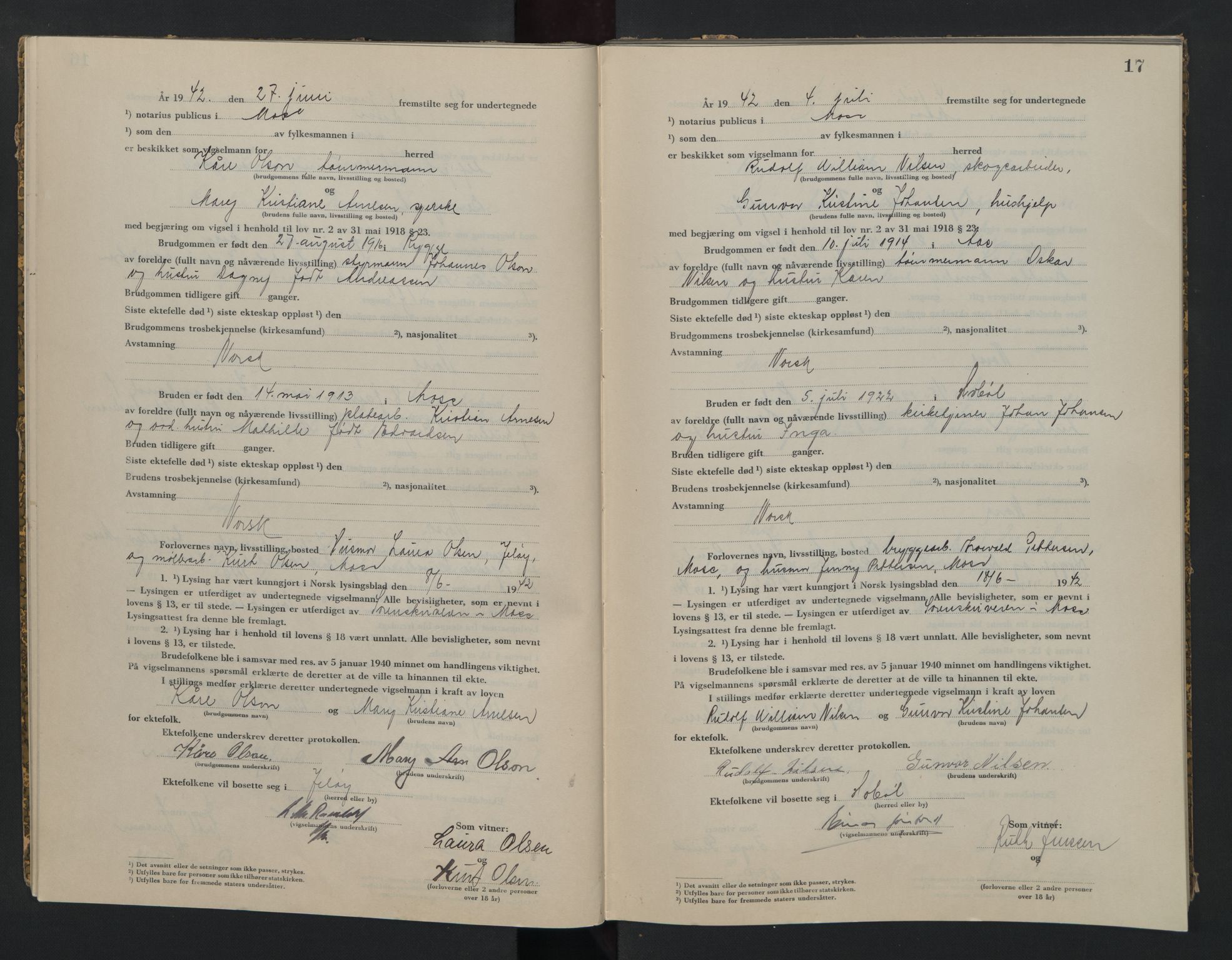 Moss sorenskriveri, AV/SAO-A-10168, 1942-1943, p. 17