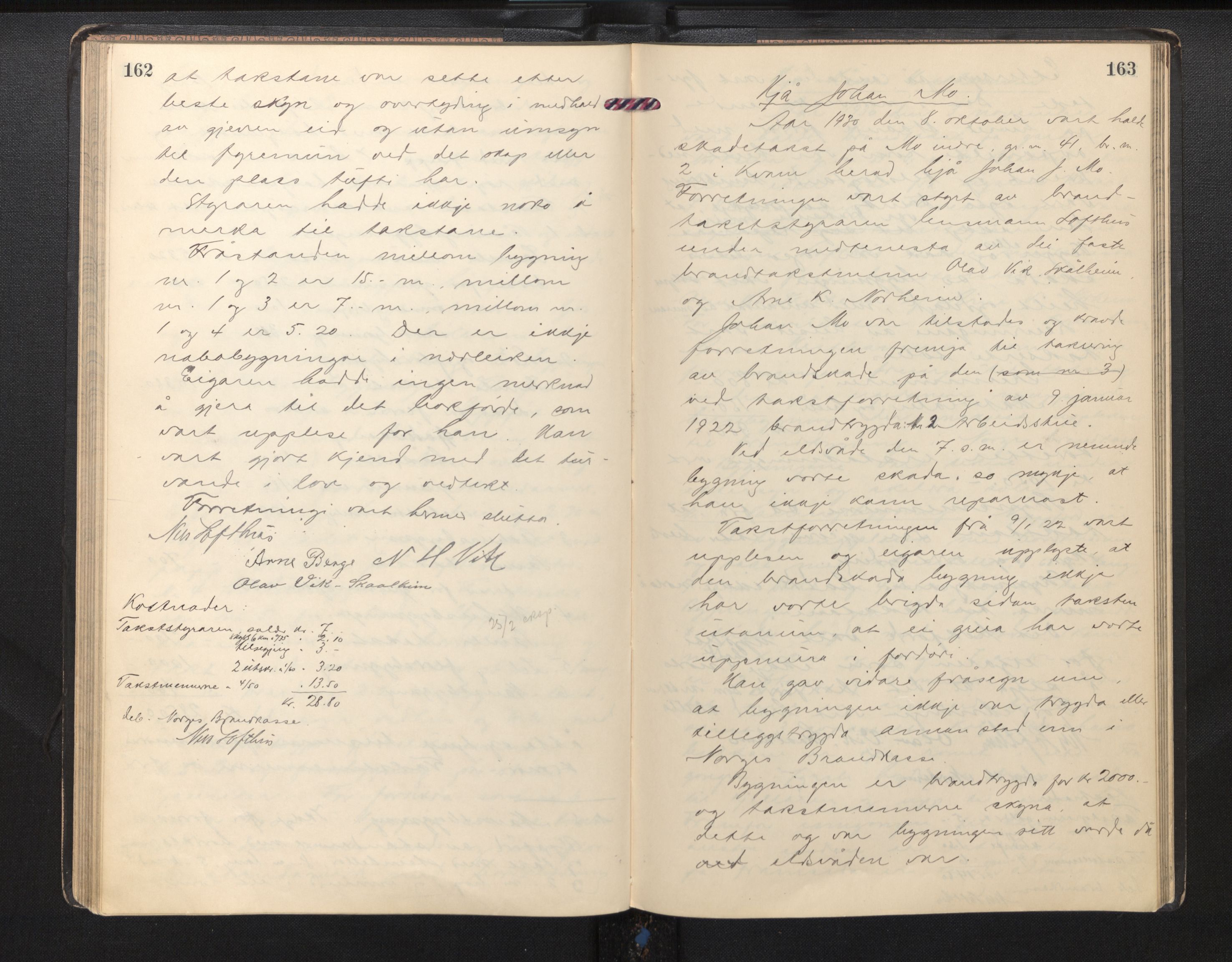 Lensmannen i Kvam, AV/SAB-A-33201/0012/L0003: Branntakstprotokoll, 1919-1941, p. 162-163