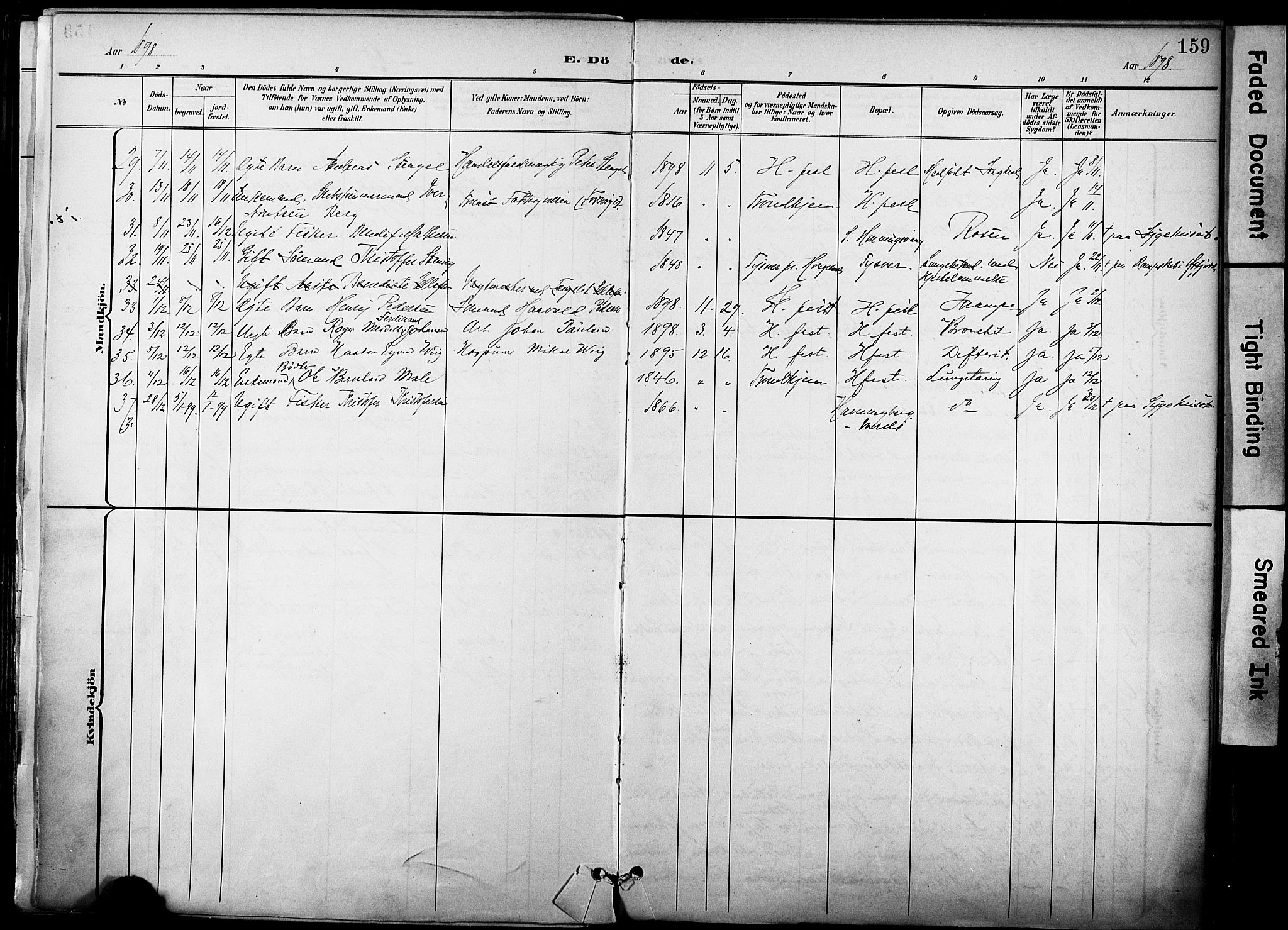 Hammerfest sokneprestkontor, AV/SATØ-S-1347/H/Ha/L0010.kirke: Parish register (official) no. 10, 1898-1905, p. 159