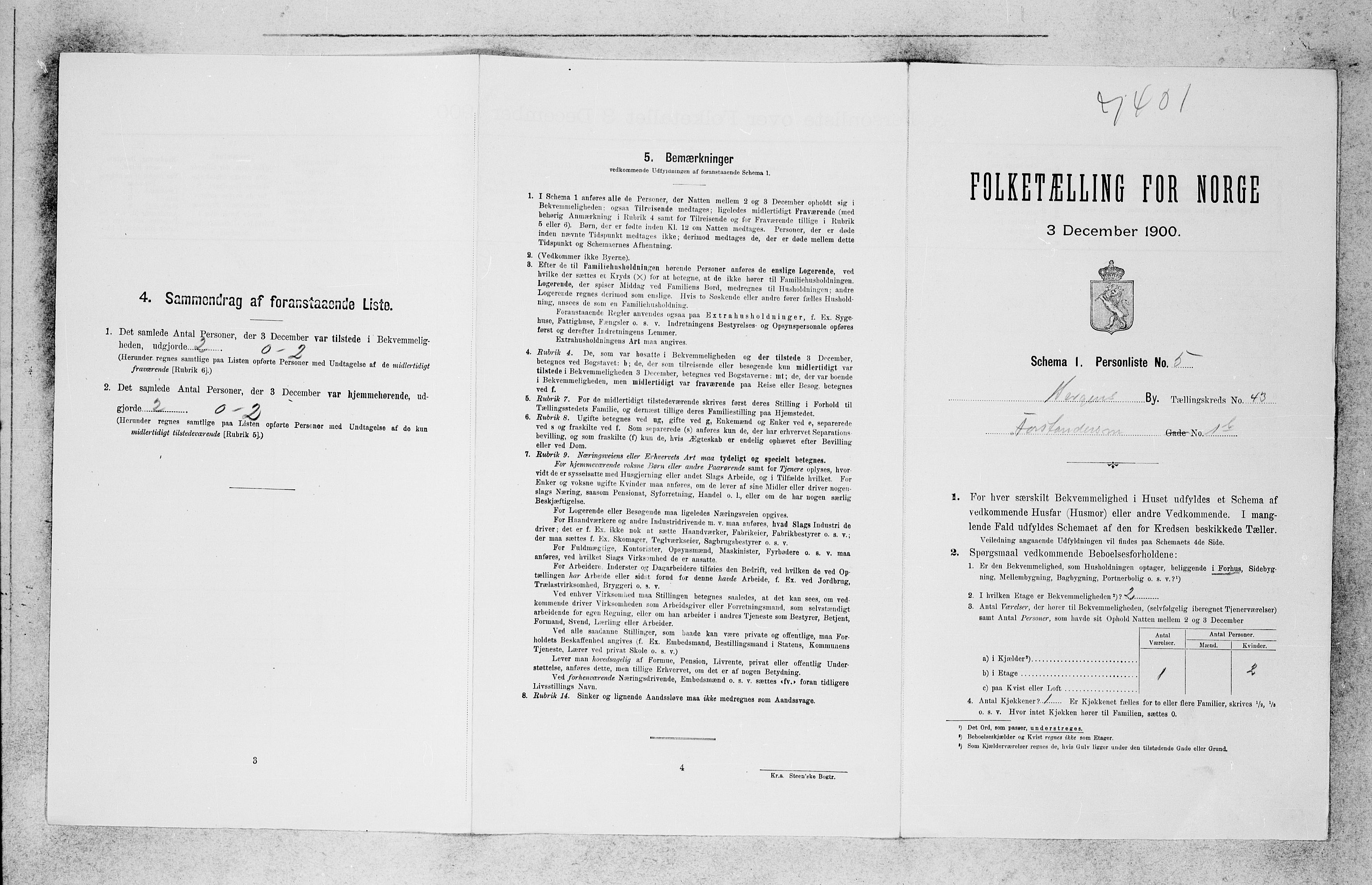 SAB, 1900 census for Bergen, 1900, p. 7783