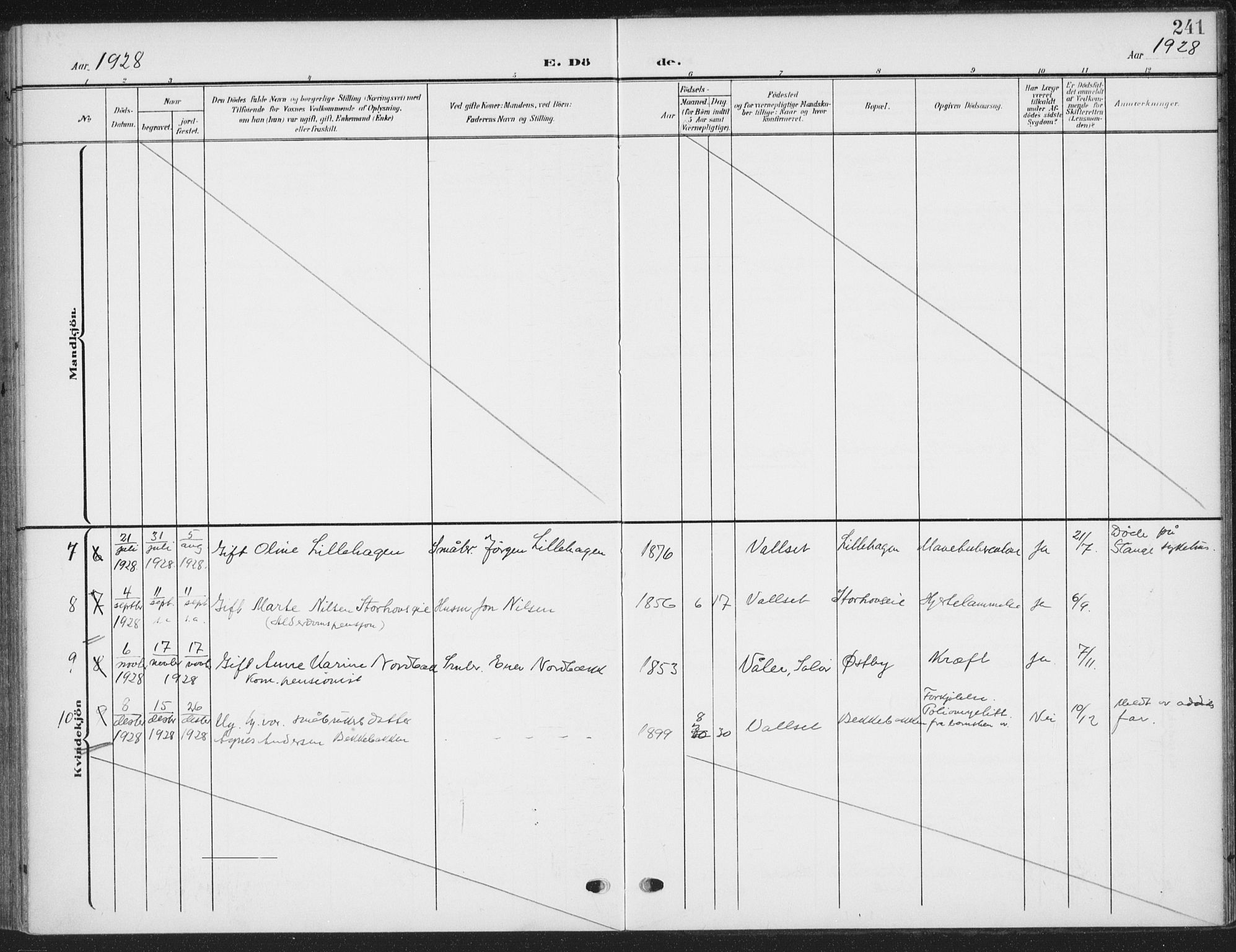 Romedal prestekontor, AV/SAH-PREST-004/K/L0009: Parish register (official) no. 9, 1906-1929, p. 241