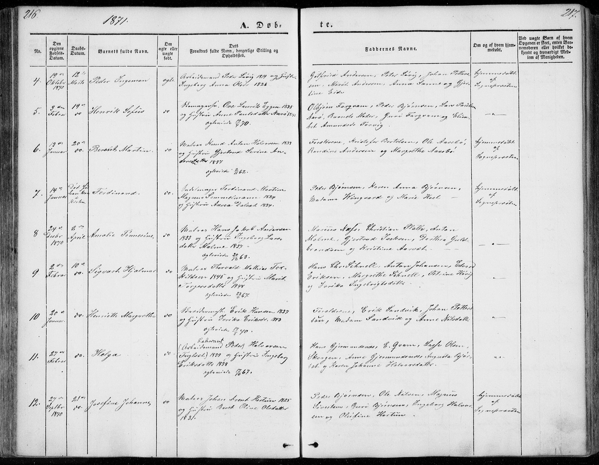 Ministerialprotokoller, klokkerbøker og fødselsregistre - Møre og Romsdal, SAT/A-1454/558/L0689: Parish register (official) no. 558A03, 1843-1872, p. 216-217