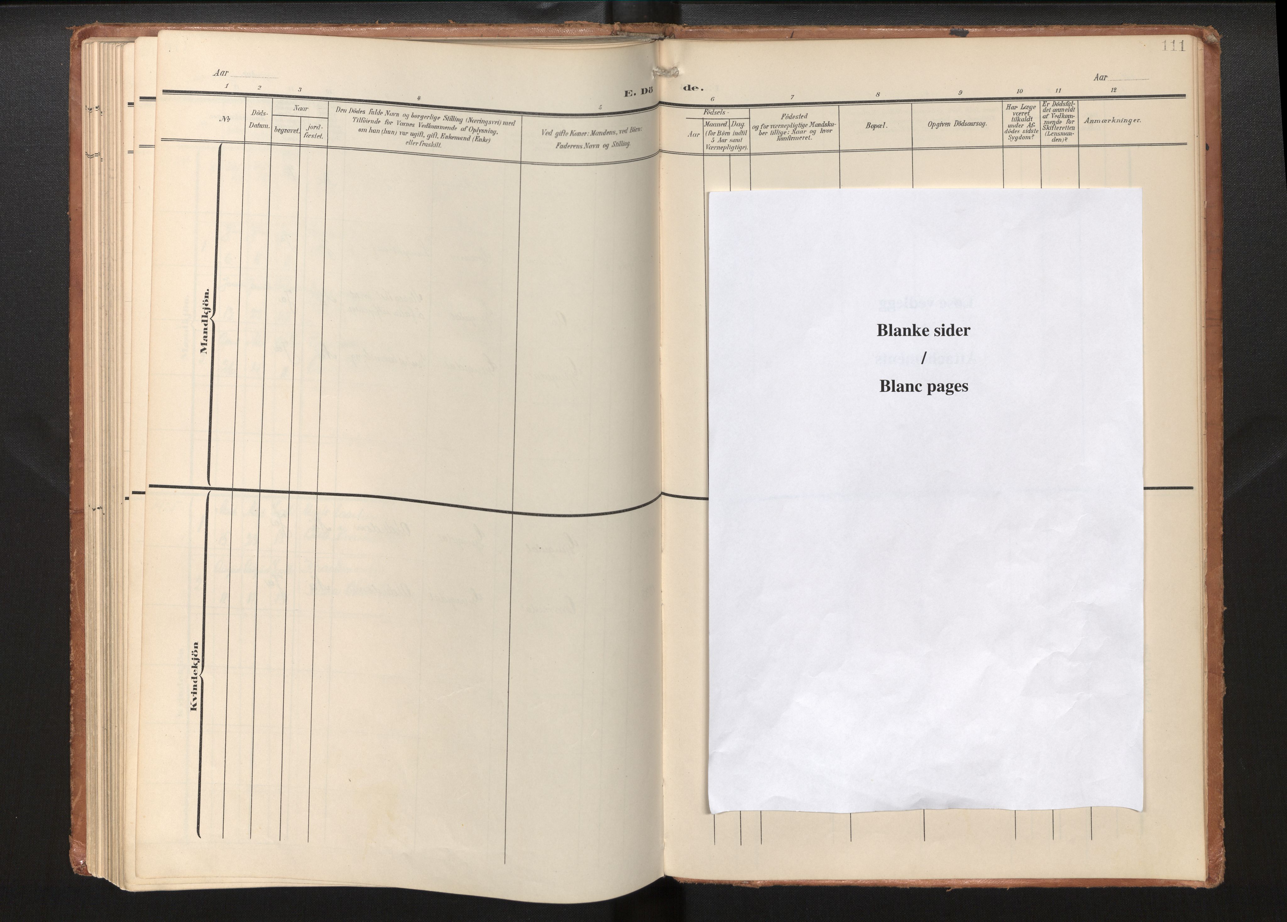 Gloppen sokneprestembete, SAB/A-80101/H/Haa/Haae/L0002: Parish register (official) no. E 2, 1904-1925, p. 110b-111a