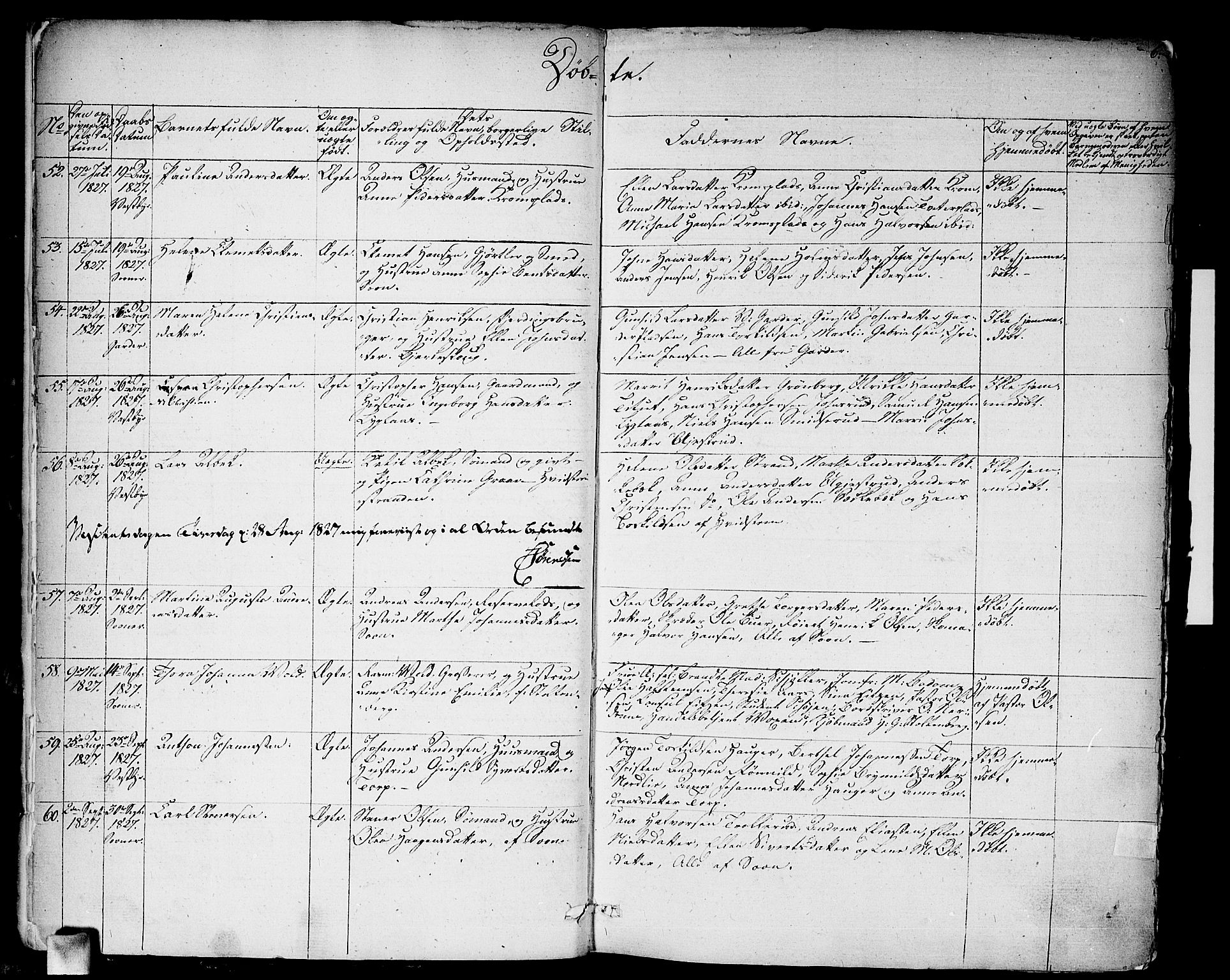 Vestby prestekontor Kirkebøker, AV/SAO-A-10893/F/Fa/L0006: Parish register (official) no. I 6, 1827-1849, p. 6