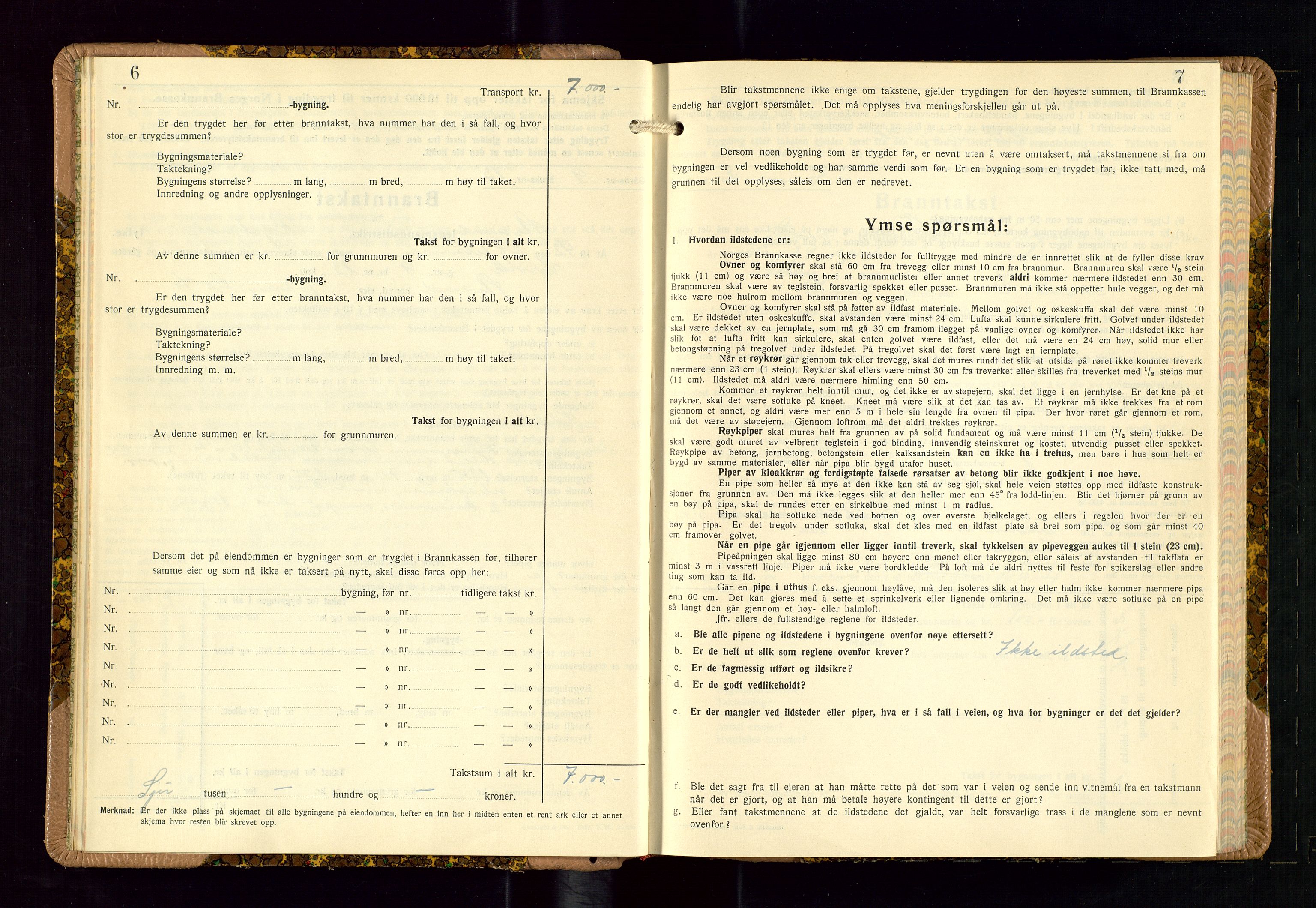 Strand og Forsand lensmannskontor, AV/SAST-A-100451/Gob/L0002: Branntakstprotokoll, 1942-1953, p. 6-7