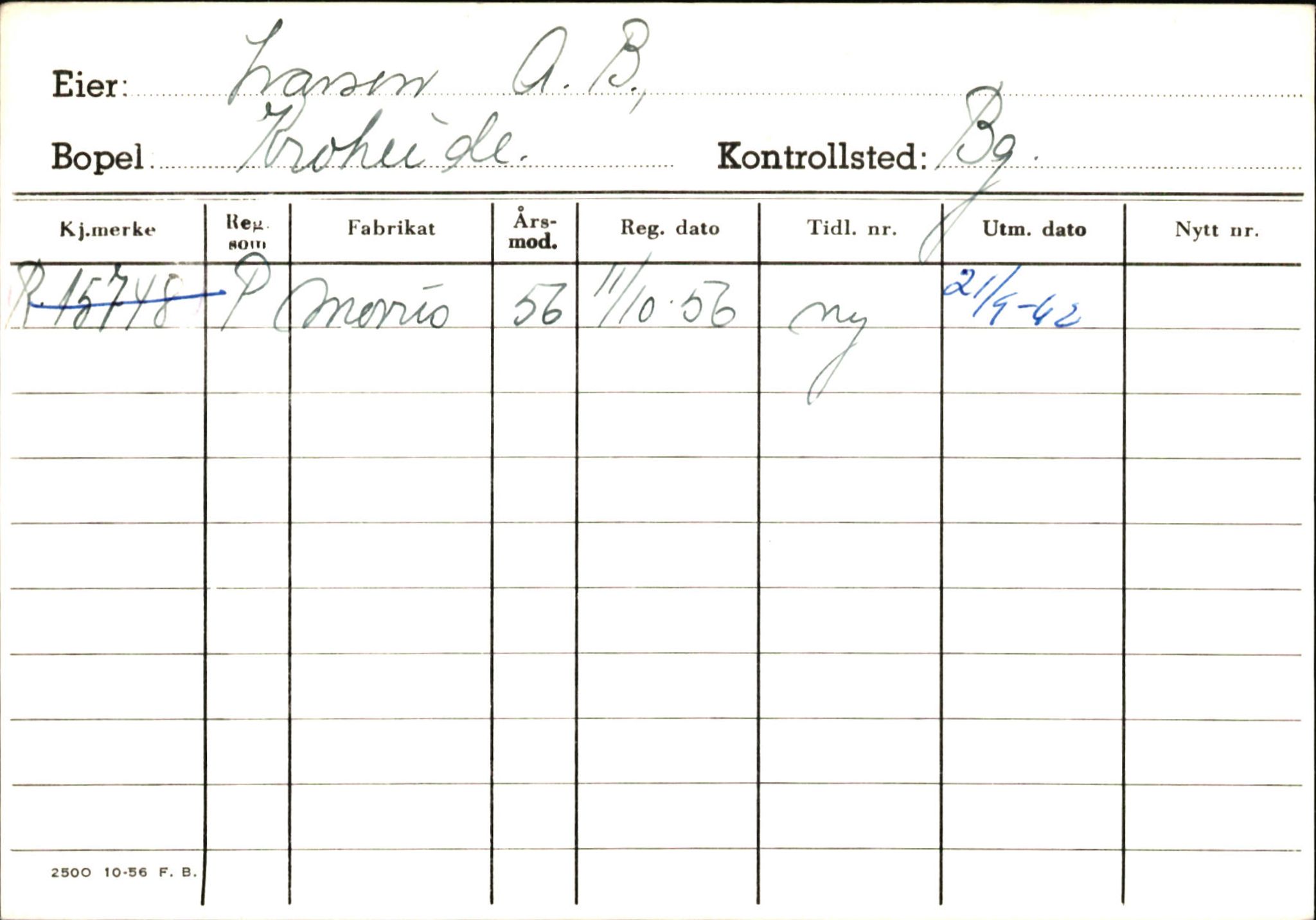 Statens vegvesen, Hordaland vegkontor, AV/SAB-A-5201/2/Ha/L0032: R-eierkort L, 1920-1971, p. 4