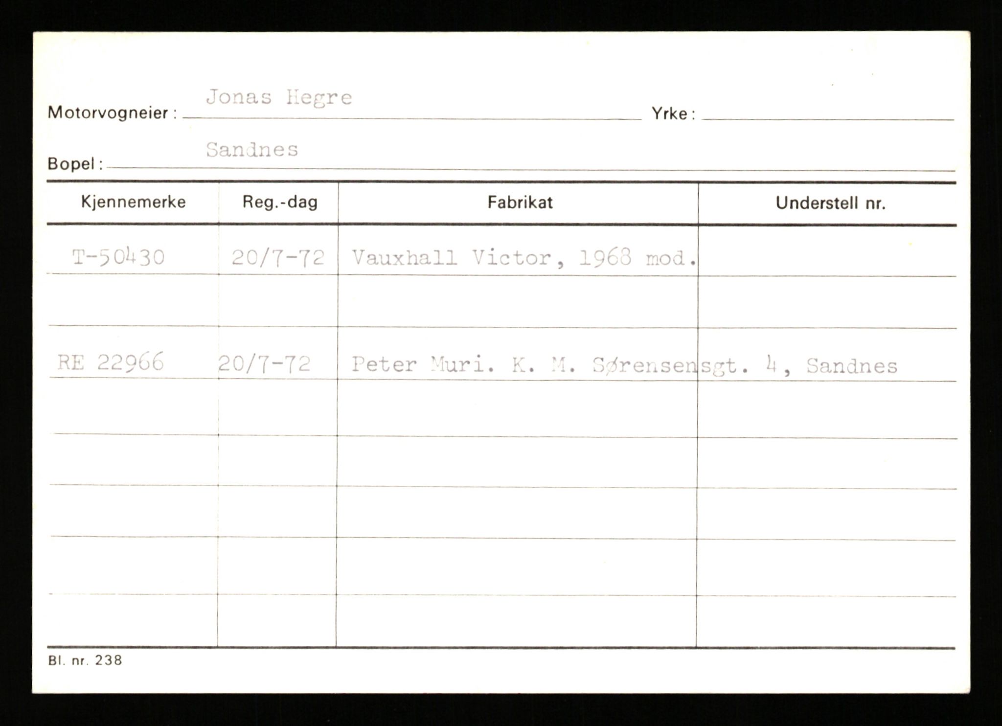 Stavanger trafikkstasjon, AV/SAST-A-101942/0/G/L0007: Registreringsnummer: 49019 - 67460, 1930-1971, p. 307