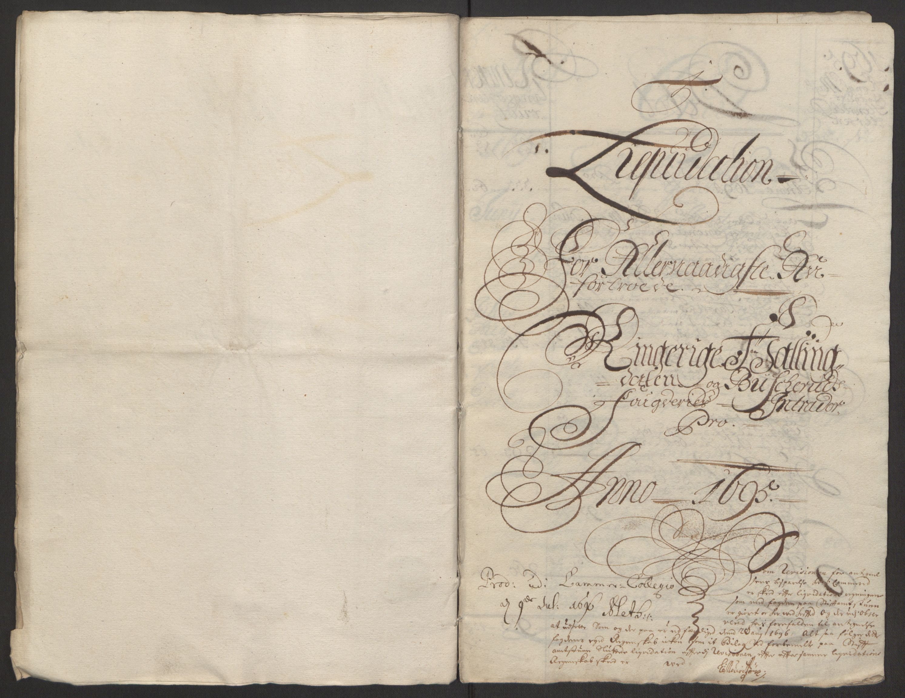 Rentekammeret inntil 1814, Reviderte regnskaper, Fogderegnskap, AV/RA-EA-4092/R22/L1452: Fogderegnskap Ringerike, Hallingdal og Buskerud, 1695, p. 10