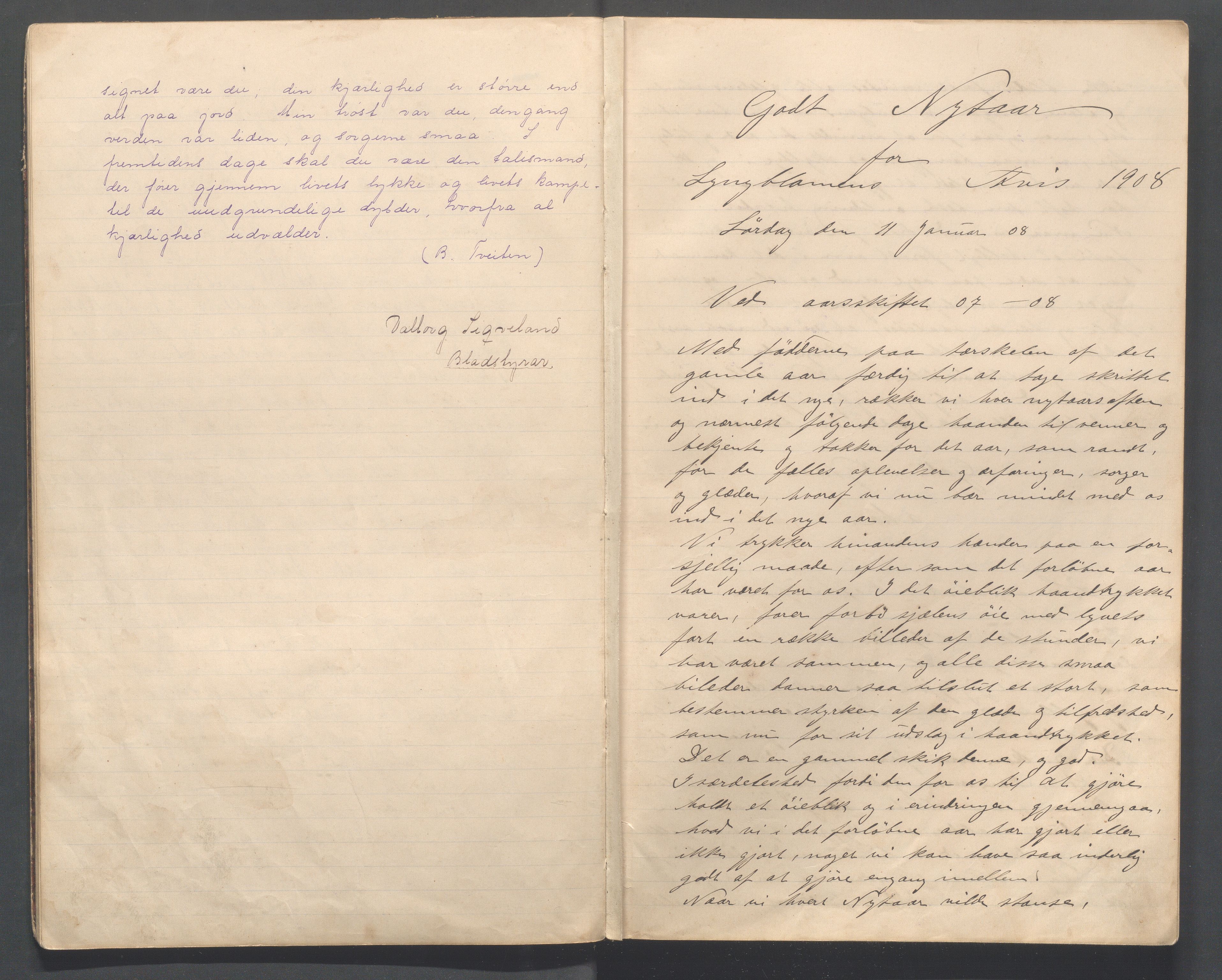 Hå kommune - PA 067  IOGT losje "Lyngblomen", IKAR/A-320/G/L0001:  "Lyngblomens avis, 1907-1912, p. 12