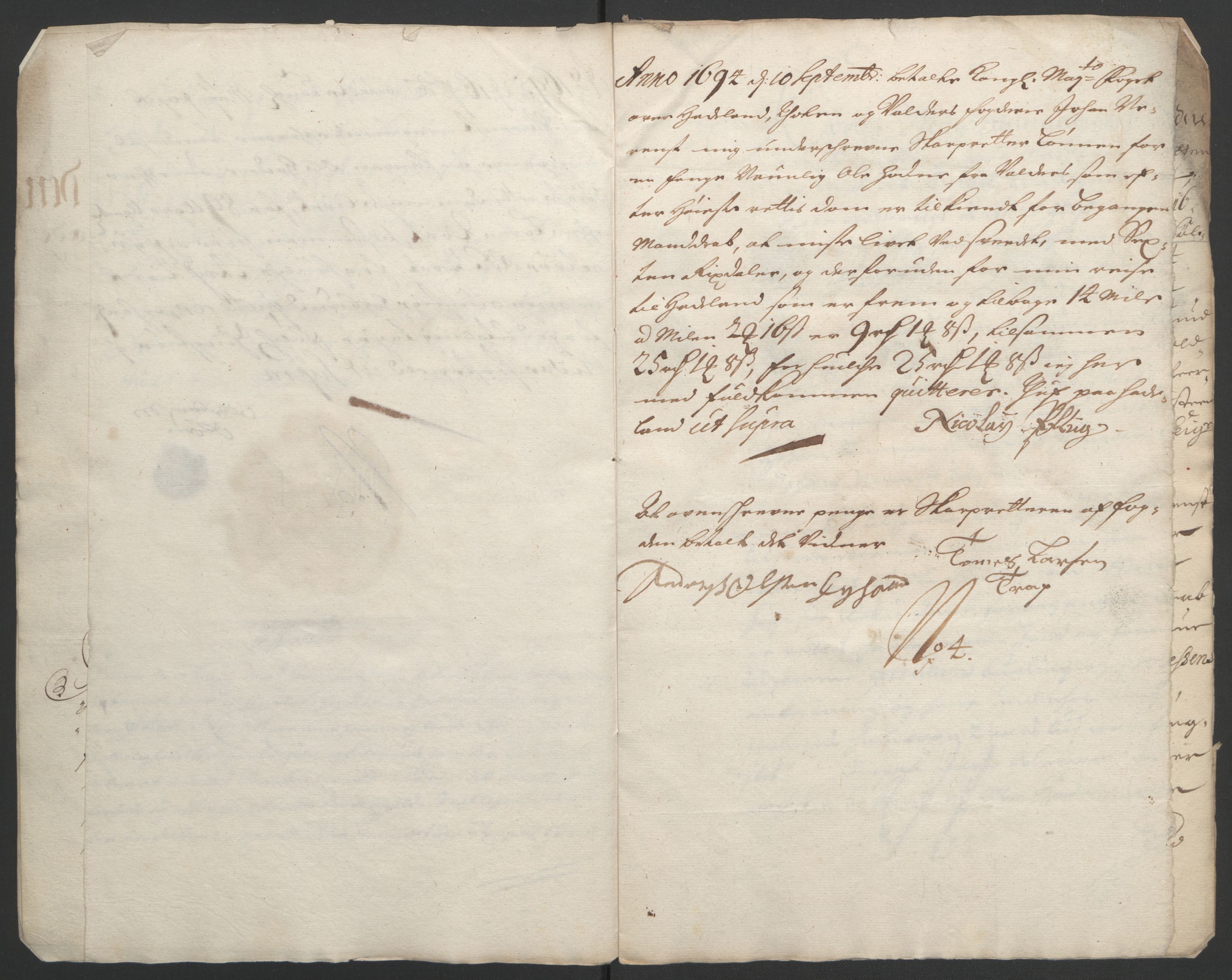 Rentekammeret inntil 1814, Reviderte regnskaper, Fogderegnskap, AV/RA-EA-4092/R18/L1292: Fogderegnskap Hadeland, Toten og Valdres, 1693-1694, p. 459