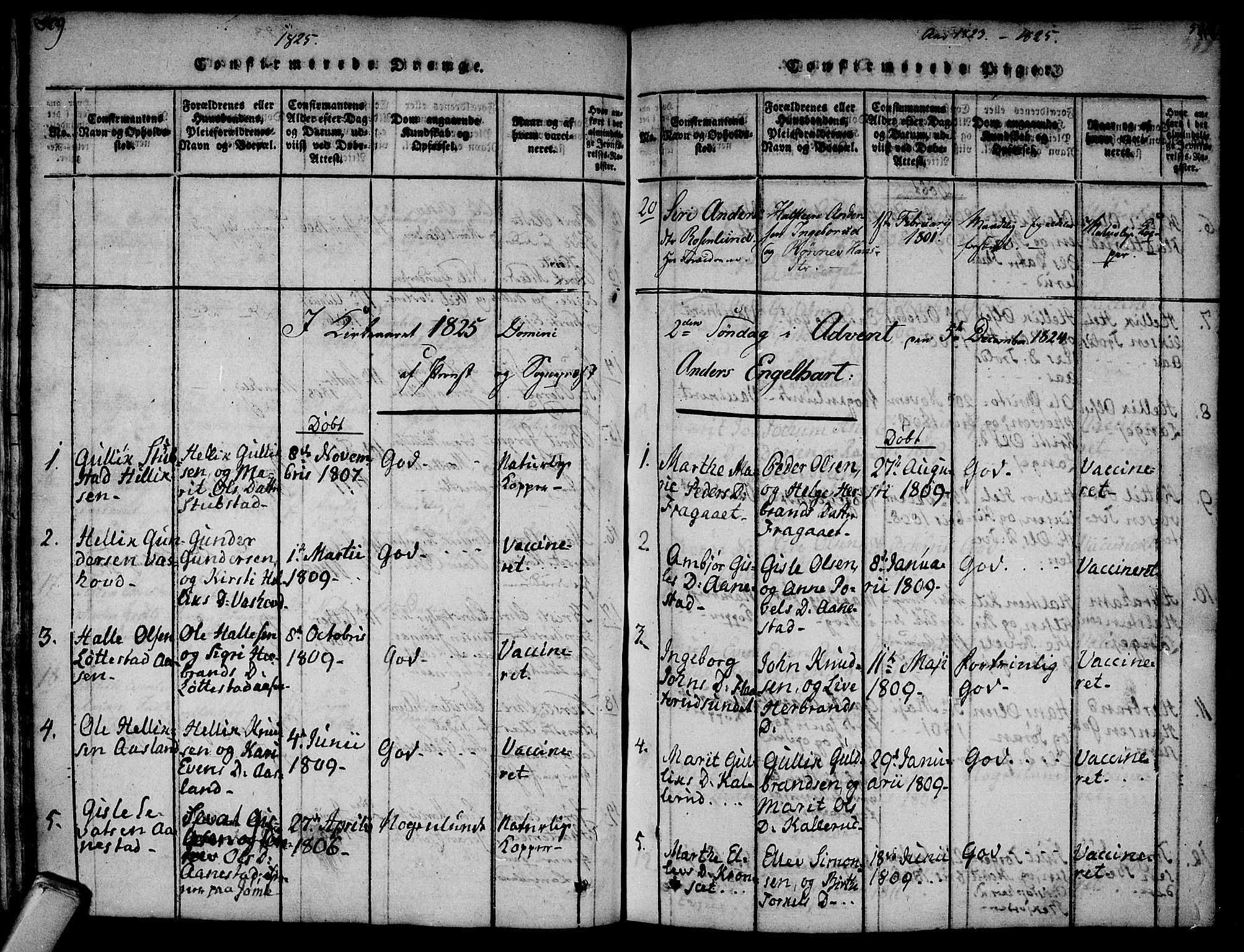 Flesberg kirkebøker, SAKO/A-18/F/Fa/L0005: Parish register (official) no. I 5, 1816-1834, p. 509-510