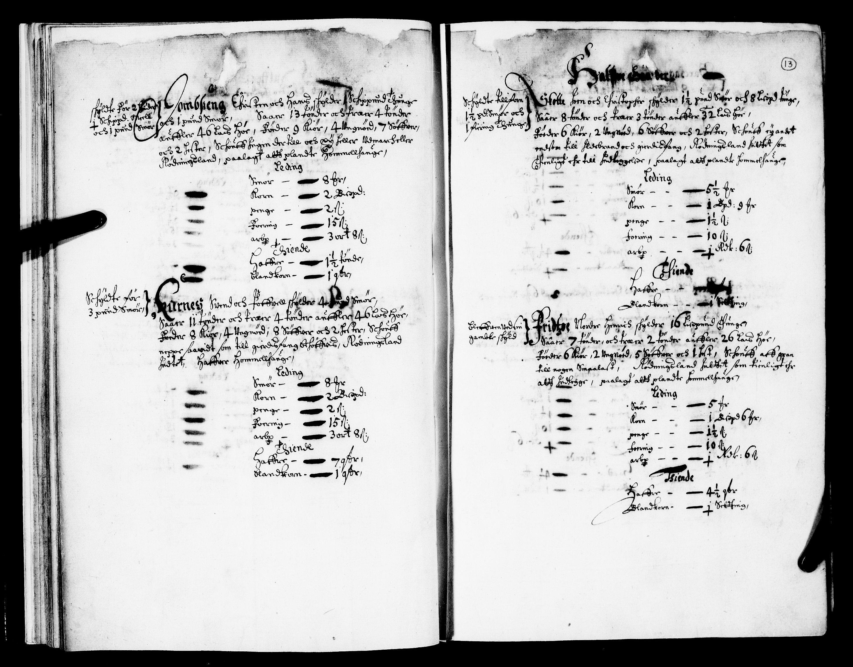 Rentekammeret inntil 1814, Realistisk ordnet avdeling, AV/RA-EA-4070/N/Nb/Nba/L0019: Tønsberg len, 1. del, 1668, p. 12b-13a